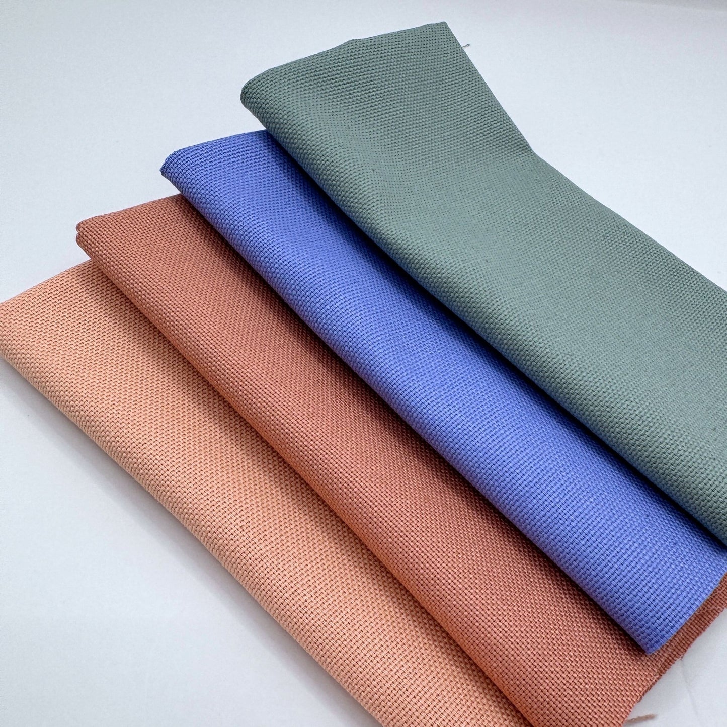 Stoff zum Sticken, Stoffpaket "Lavendel/Aprikose/Eukalyptus"