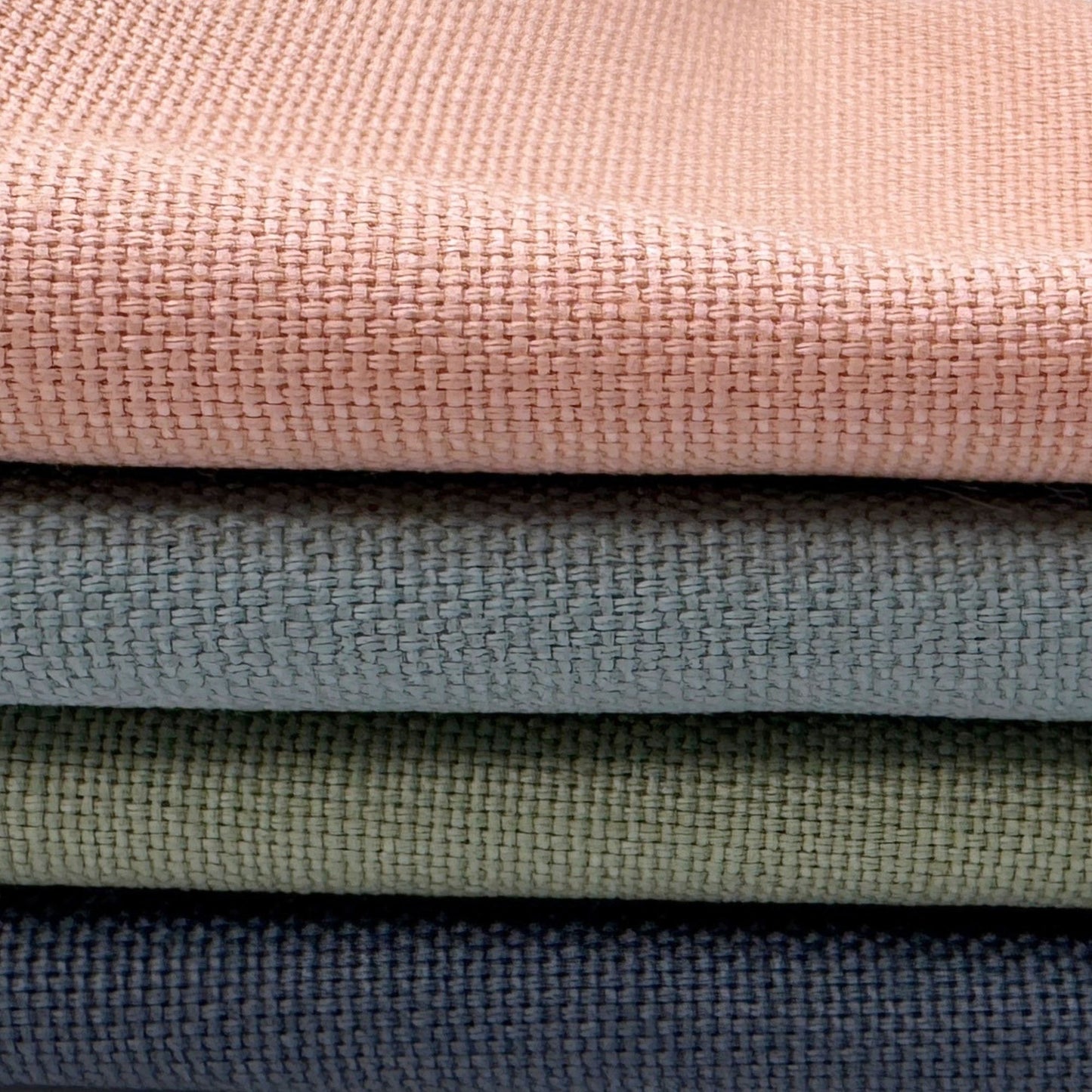 Stoff zum Sticken, Stoffpaket "Aprikose/Eukalyptus/Graublau"