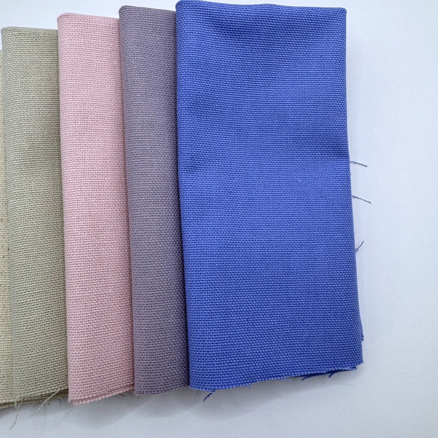 Stoff zum Sticken, Stoffpaket "Natur/Rosa/Lavendel"