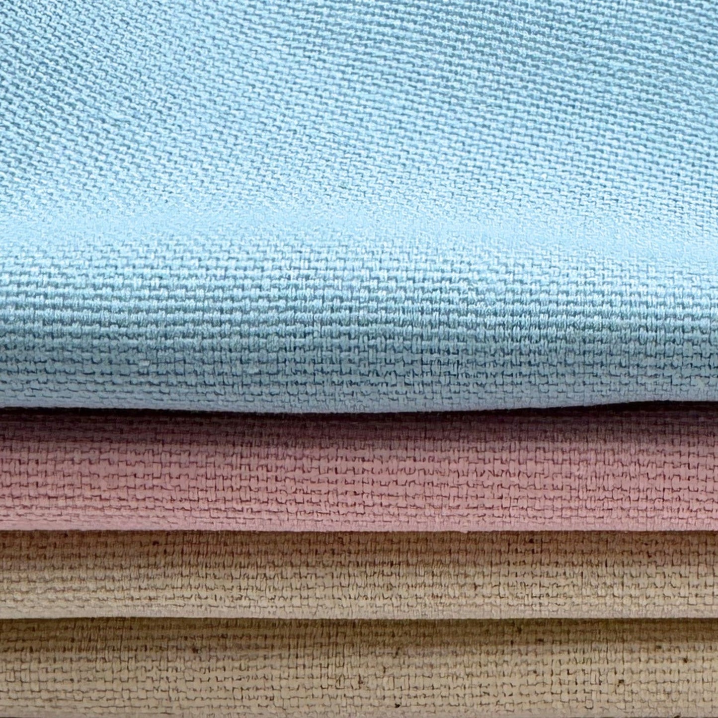 Stoff zum Sticken, Stoffpaket "Himmelblau/Natur/Rosa"