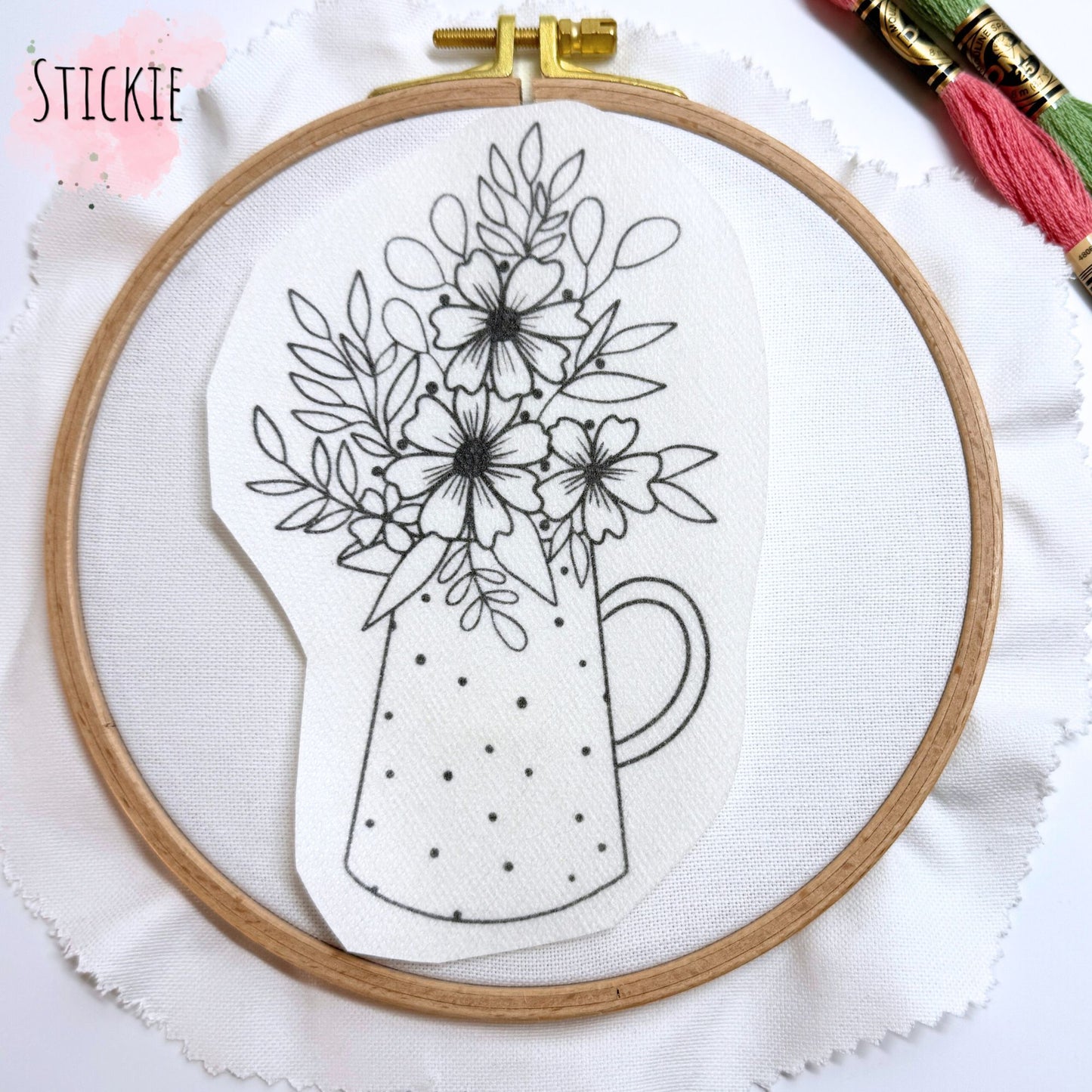 STICKIES "Kanne mit Blumen"