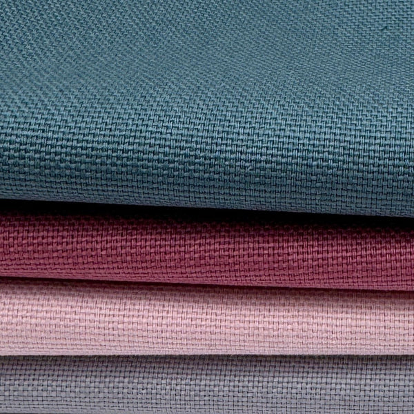 Stoff zum Sticken, Stoffpaket "Rosenholz/Ozeangrün/Grau"