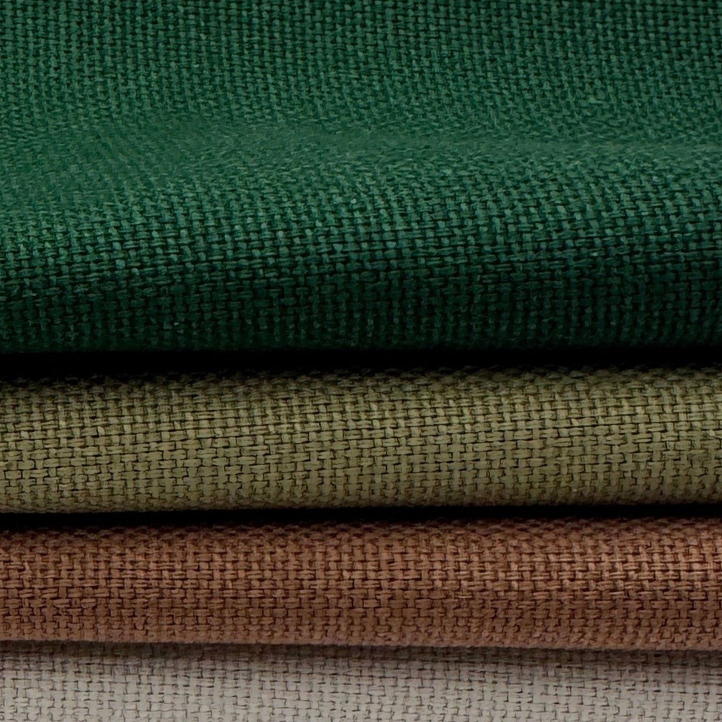 Stoff zum Sticken, Stoffpaket "Tannengrün/Beige/Zimt"