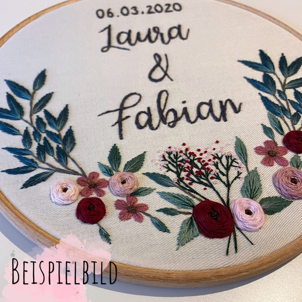 STICKIE "Halbkranz mit Rosen"