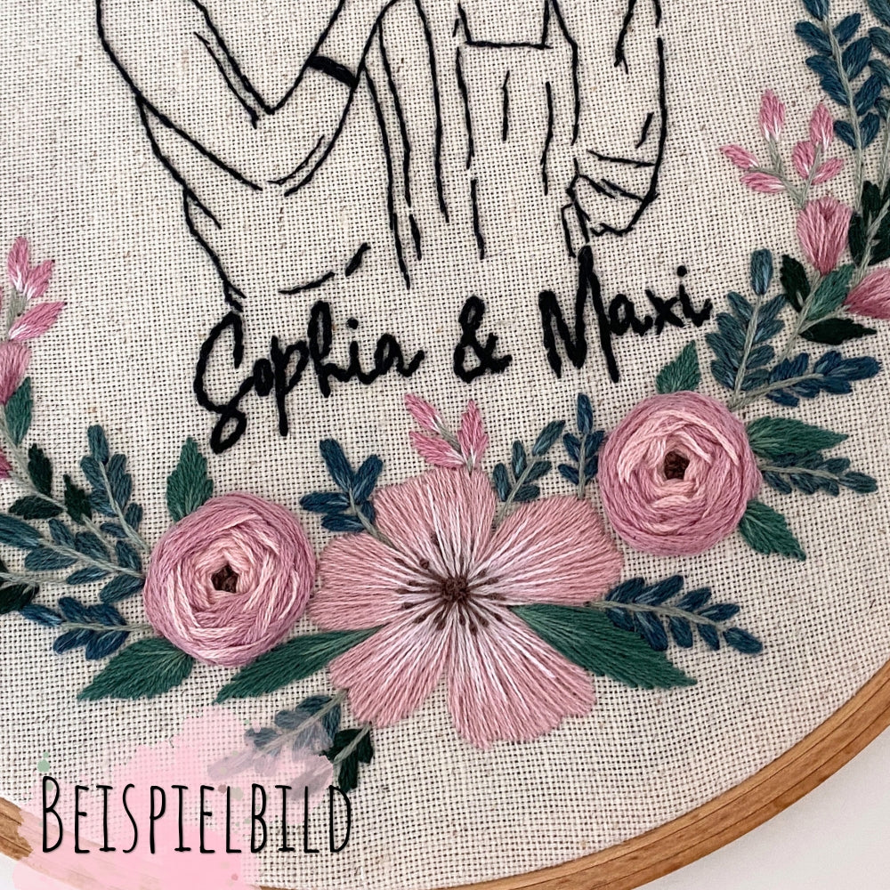 STICKIE "Halber Blumenkranz"