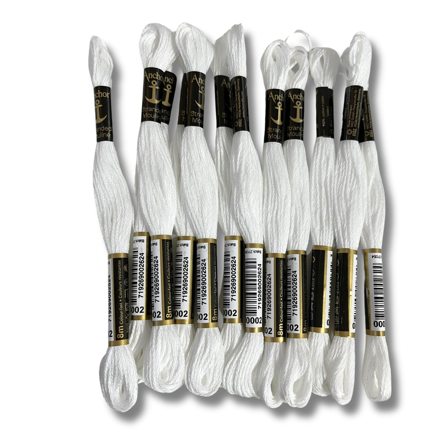 Stickgarn Weiß, Weißes Stickgarn, Baumwollstickgarn, Stickgarn Anchor
