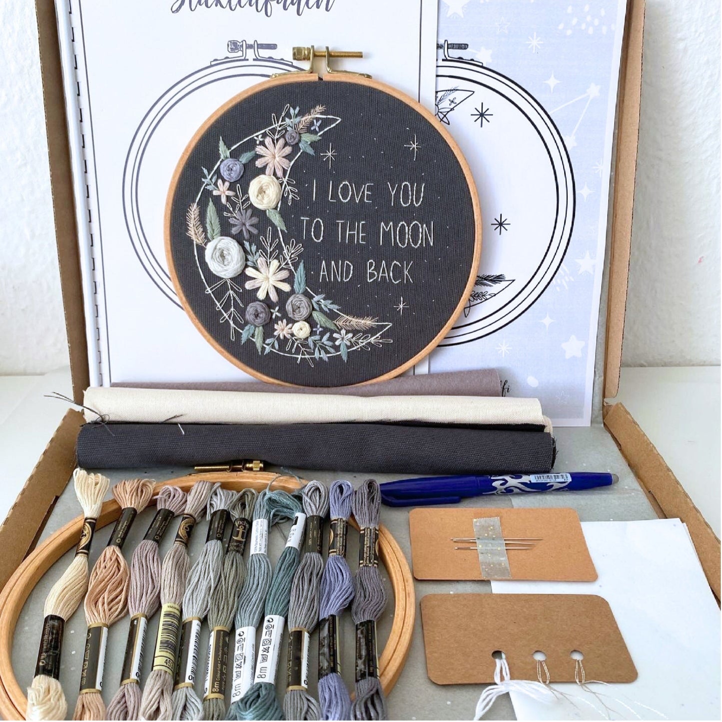 Stickkit, „Mond“ , "love you to the moon and back