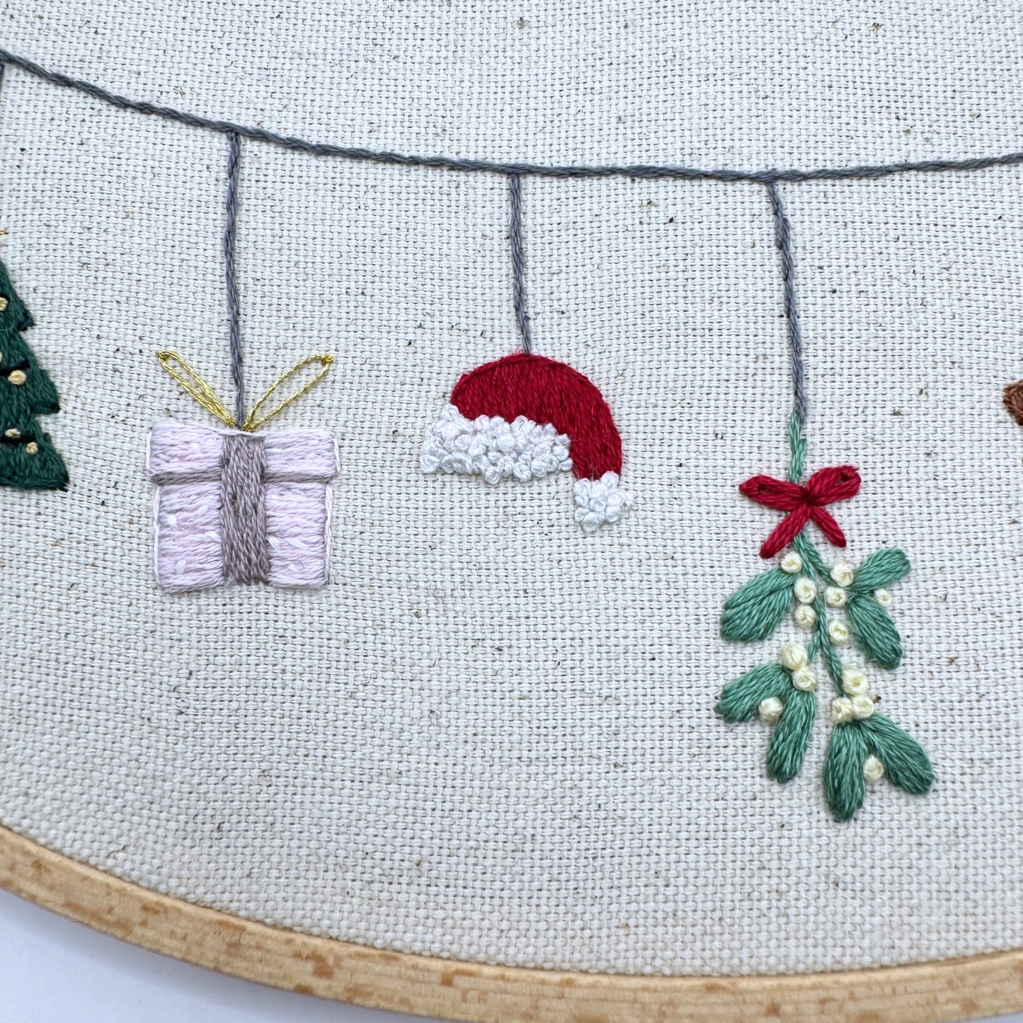 Stickkit "Weihnachtsgirlande“, Stickset