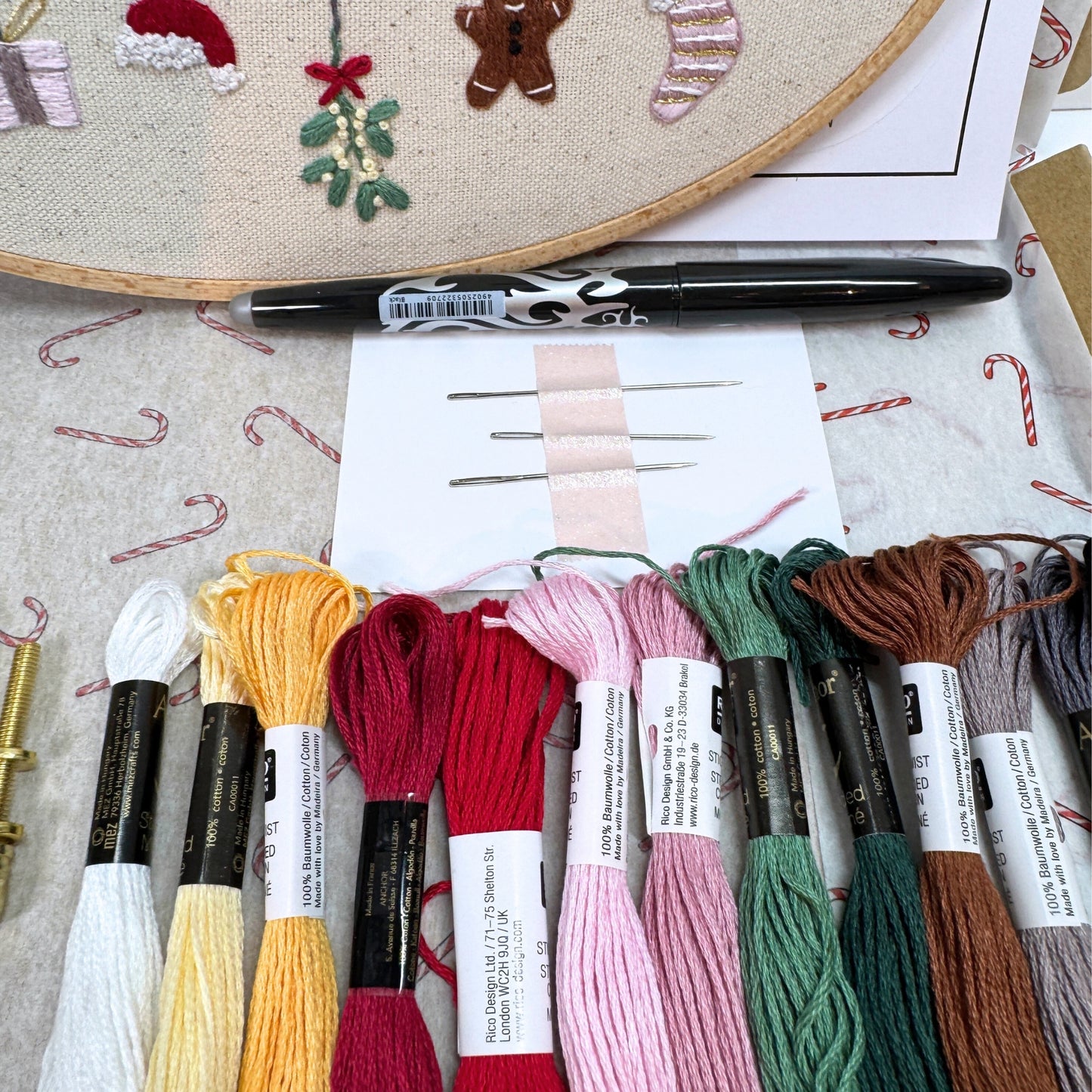Stickkit "Weihnachtsgirlande“, Stickset