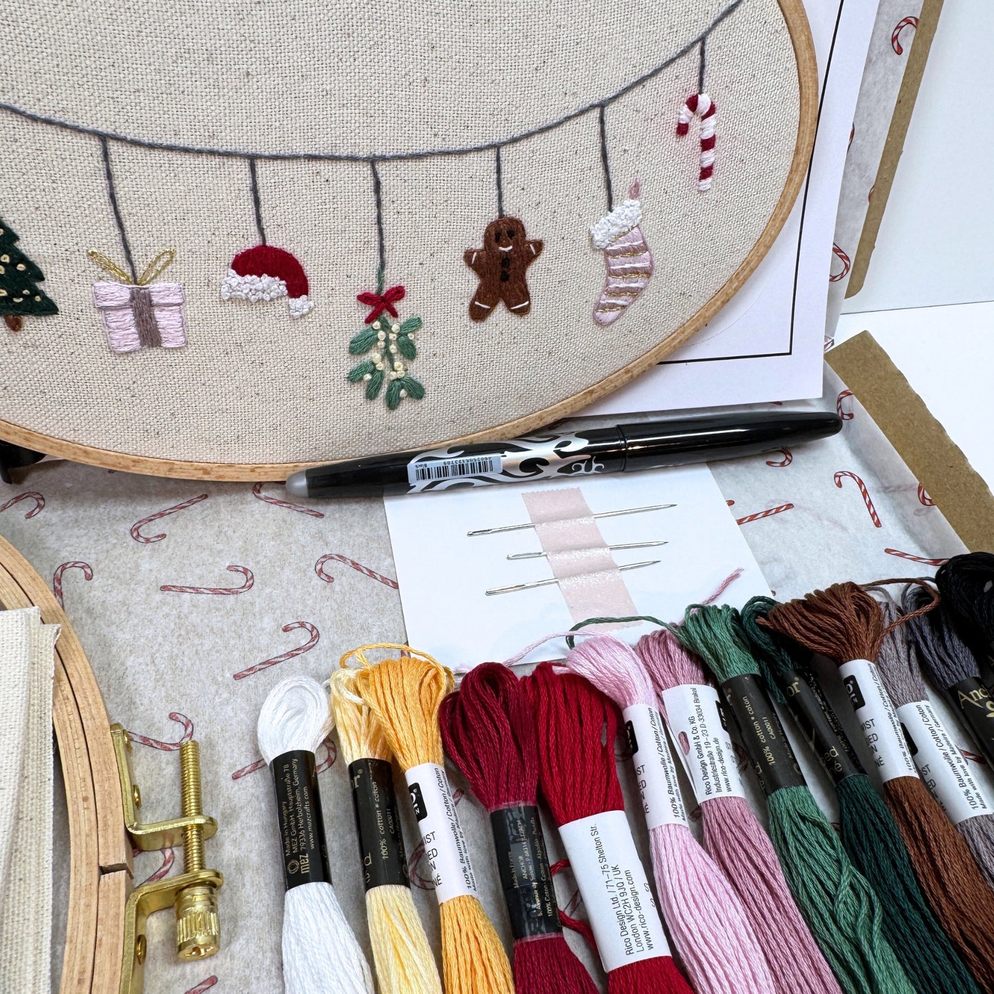 Stickkit "Weihnachtsgirlande“, Stickset