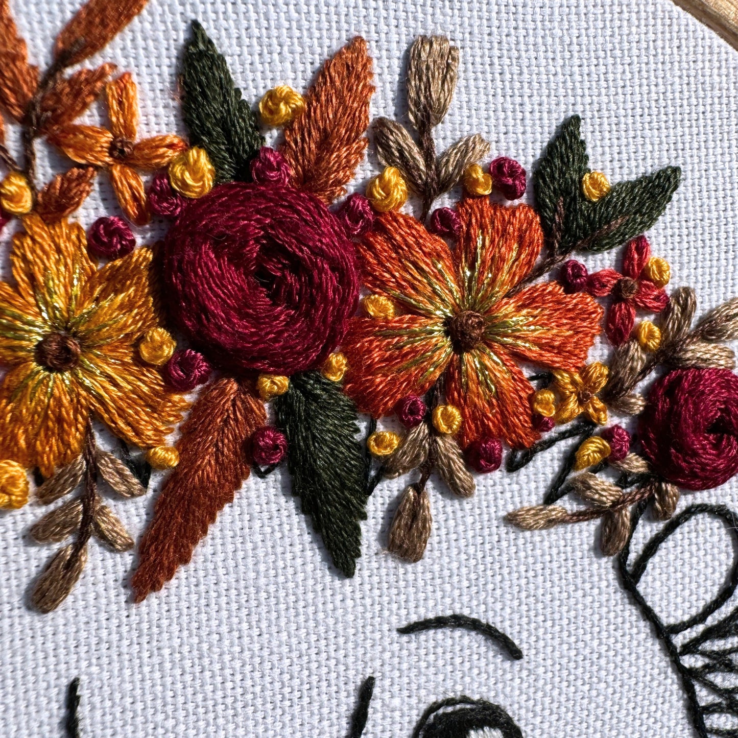 Stickvorlage "Igel mit Blumenkranz", Anleitung zum Sticken