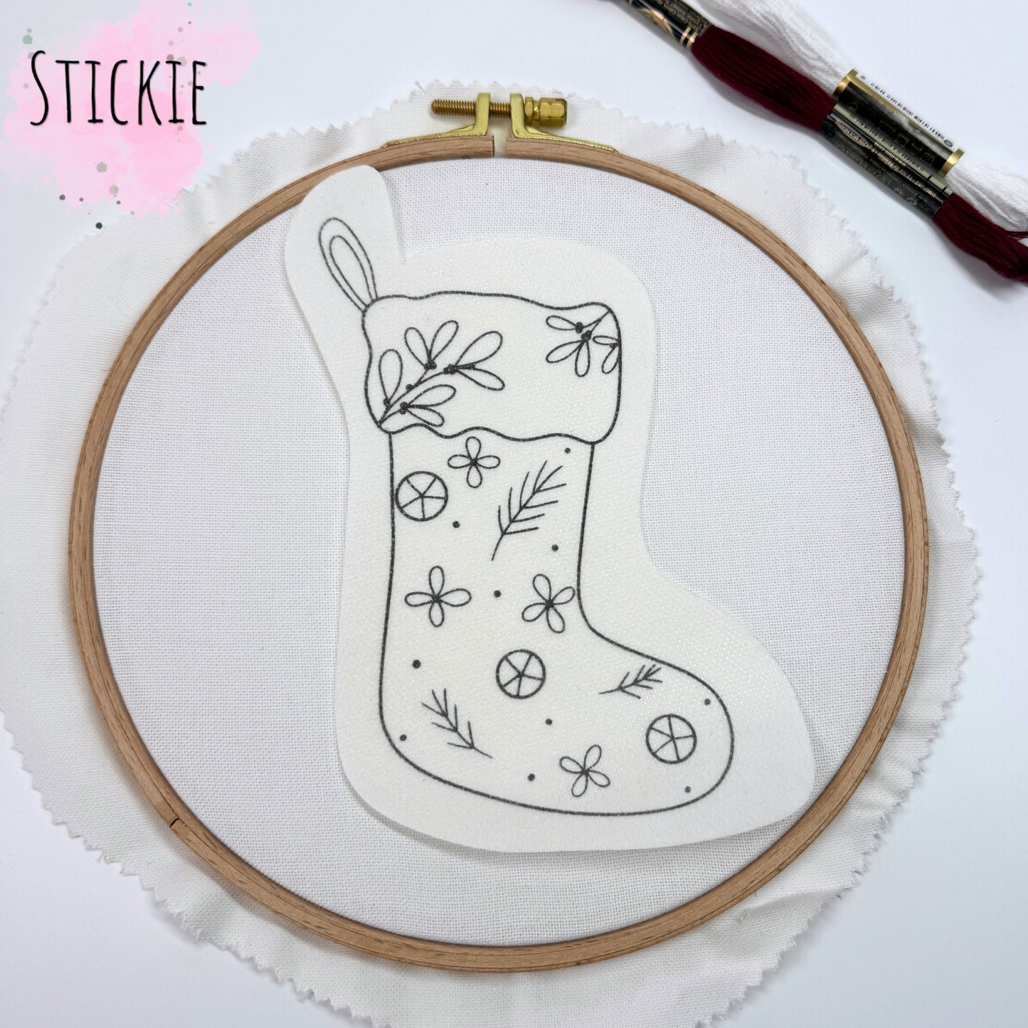 STICKIE "Floraler Nikolausstiefel"