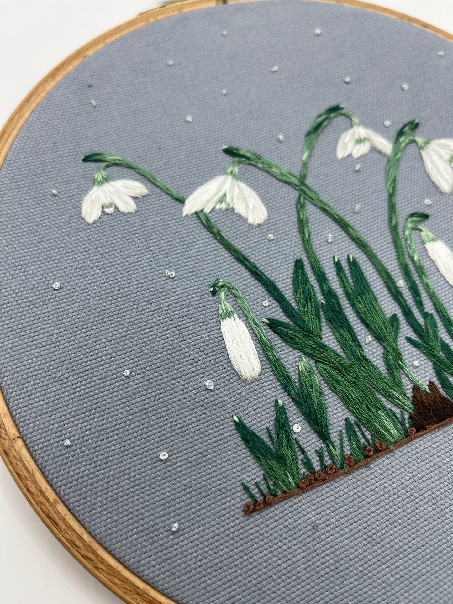 Stickkit, „Schneeglöckchen“, Needlepainting lernen