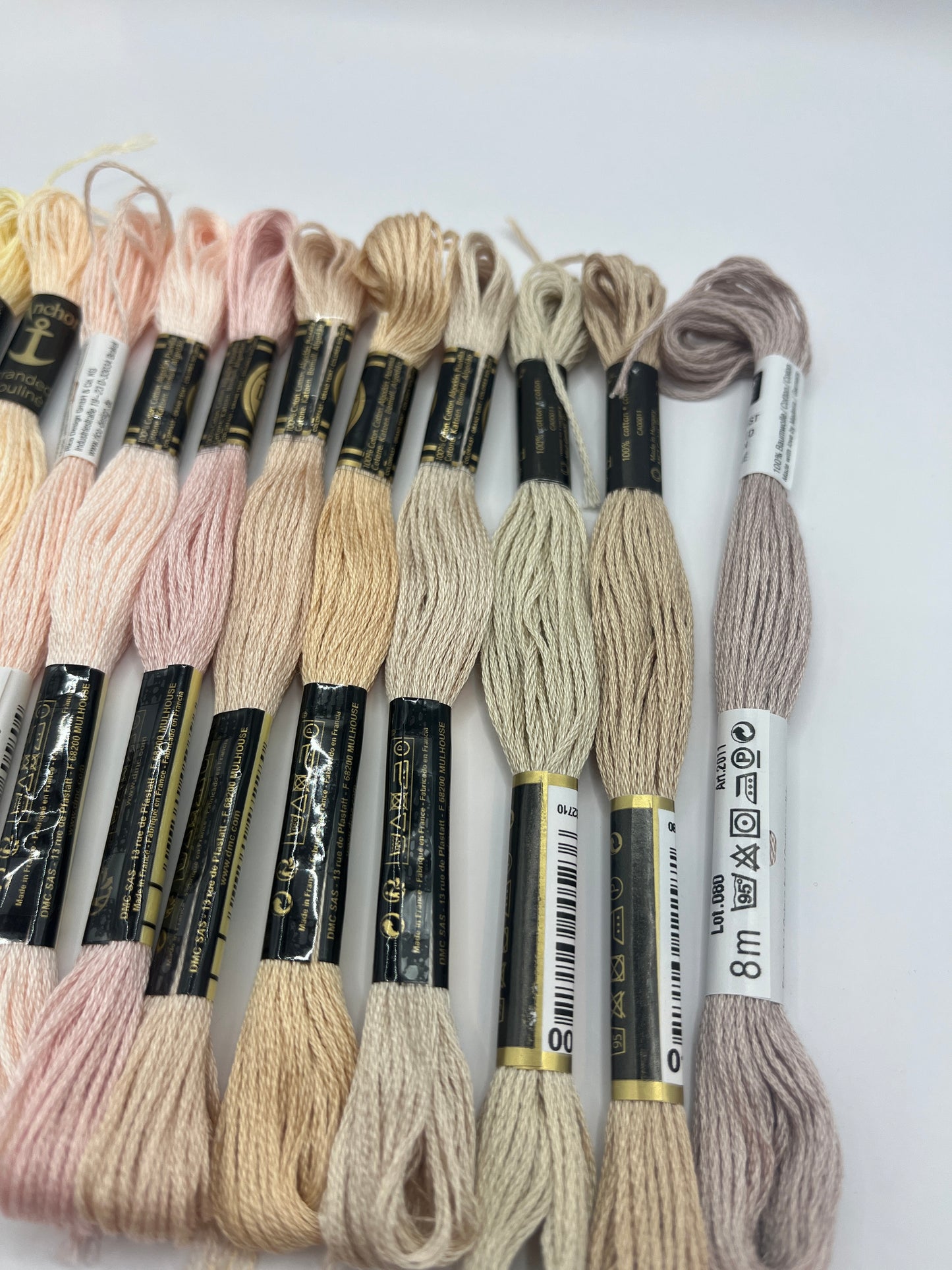 Stickgarn, Garnpalette "Boho", Sticktwist, Garn zum Sticken, Sticken, 15 Garndocken