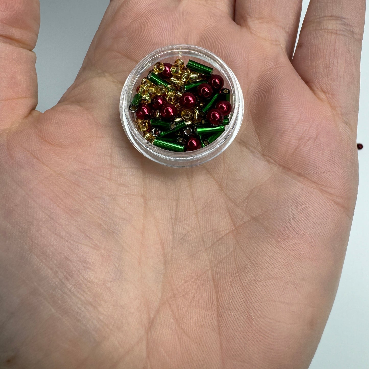 Perlen, Perlen zum Sticken, Perlenmix "Weihnachten"