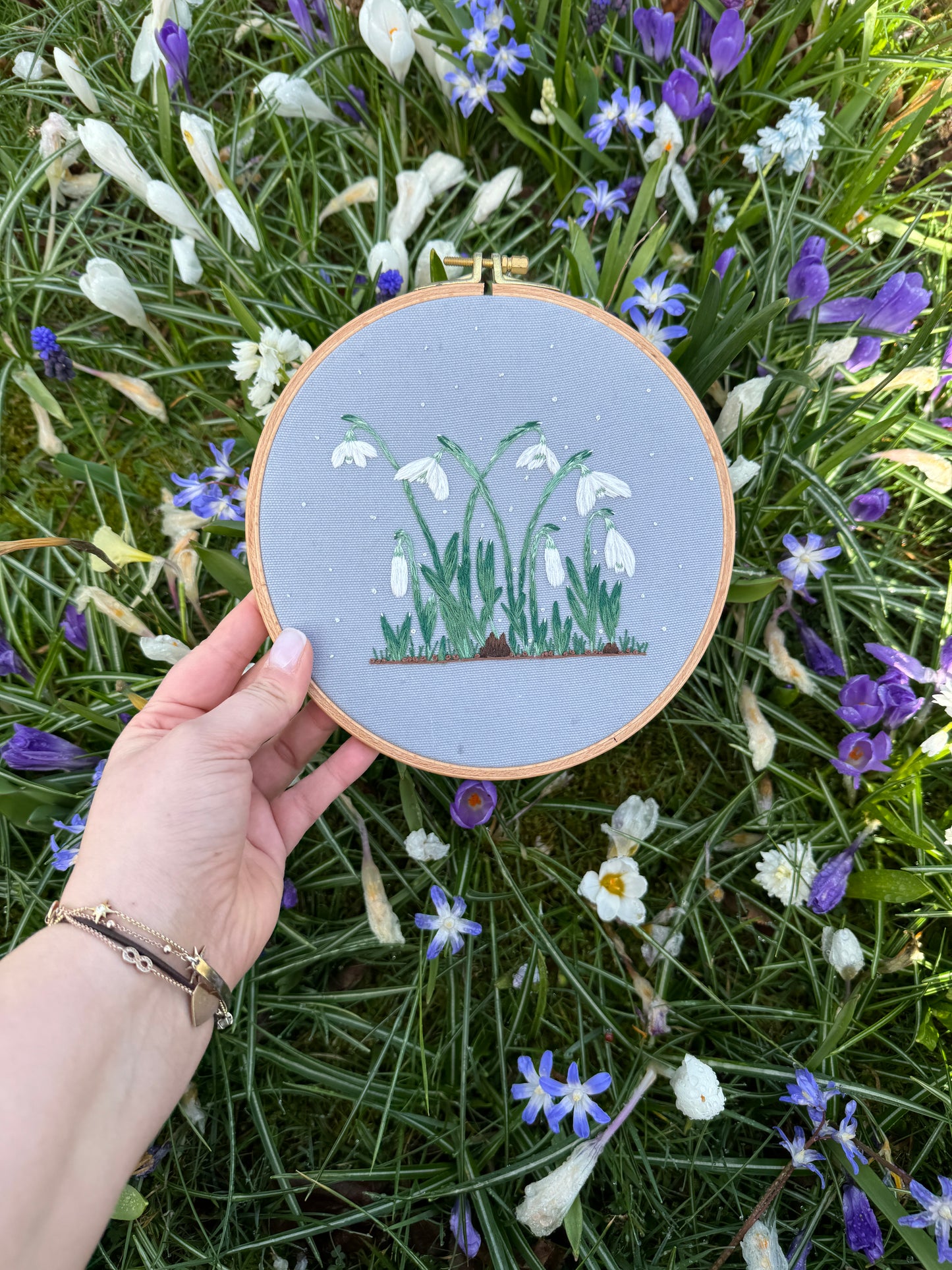 Stickvorlage, Schneeglöckchen, Frühling, Frühlingsdeko, Vorlage zum Sticken, Sticken, Stickvorlage PDF, Stickvorlage Blumen, Anleitung