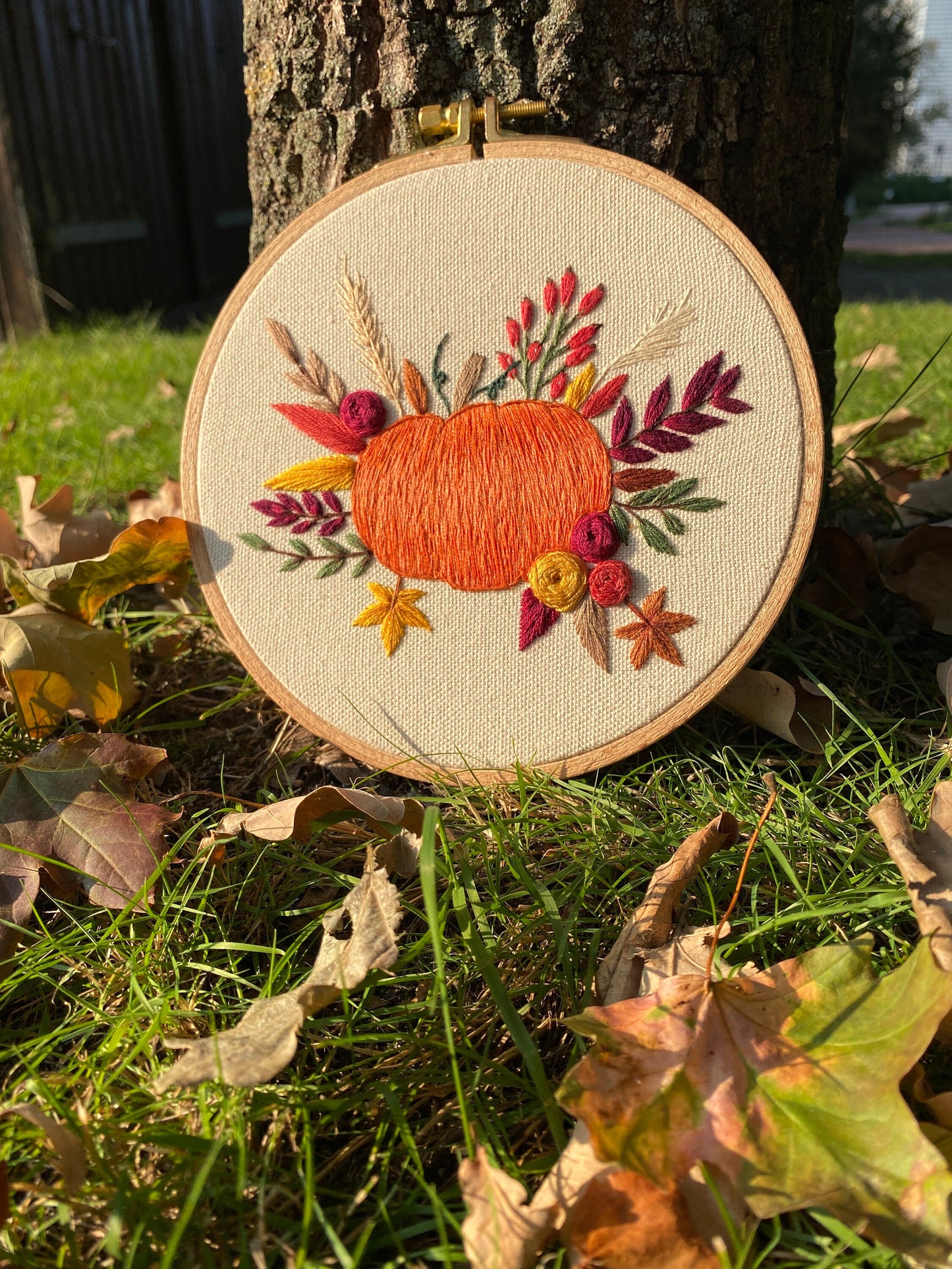 Stickvorlage, Pumpkin Bouquet, Stickbild, Herbst, Kürbis, Sticken, Stickanleitung, Sticken