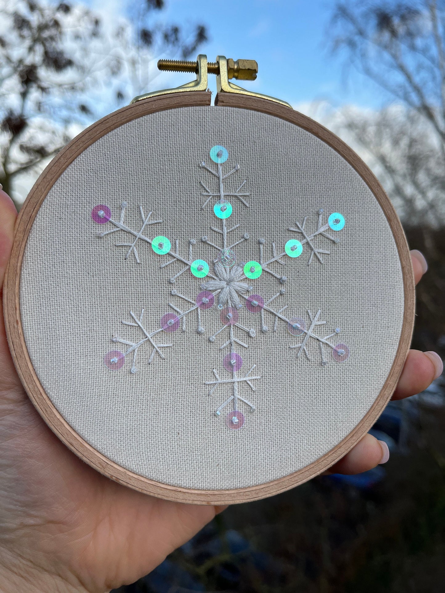 Stickvorlage, Schneeflocken, Winter, Sticken, Modern Embroidery, Schneeflocken, Stickerei, Stickbild, Perlenstickerei, Bundle