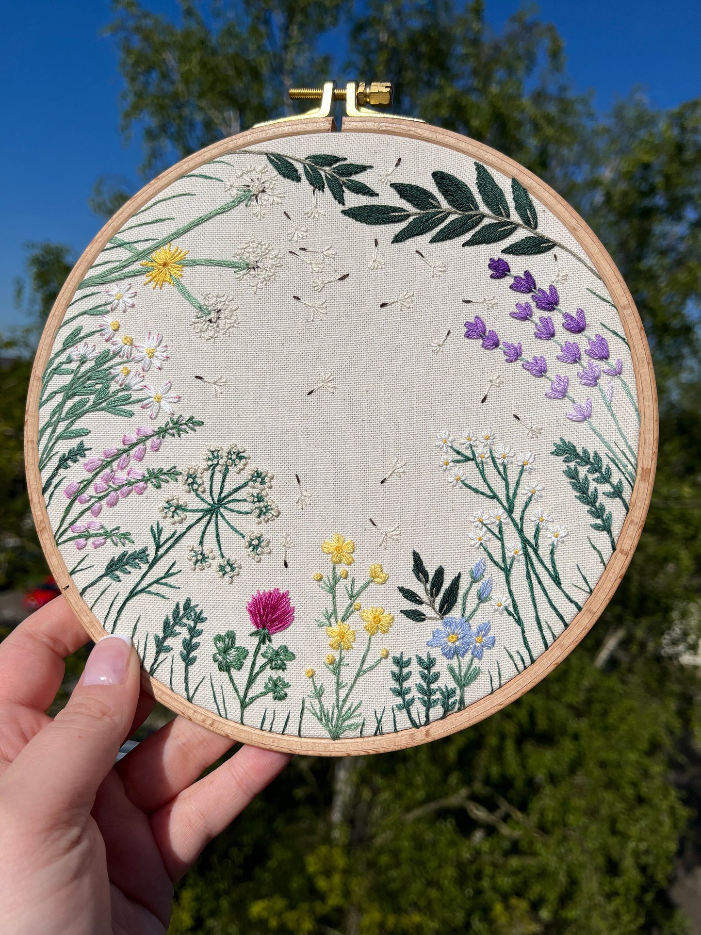 Stickkit, „Wildblumenwiese“, Stickset Wildblumen