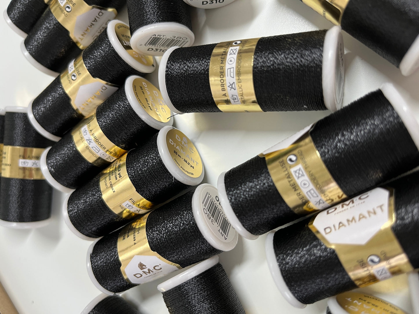 Metall Stickgarn, DMC Diamant Garn "Schwarz"