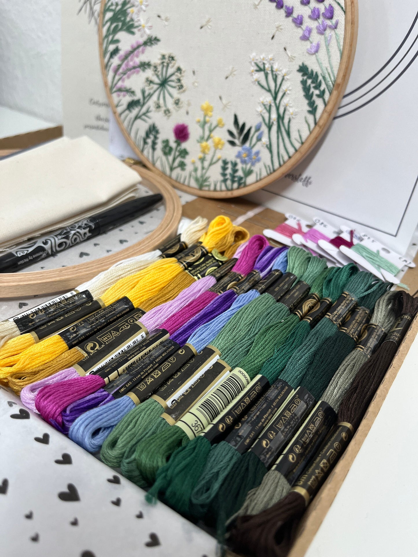 Stickkit, „Wildblumenwiese“, Stickset Wildblumen