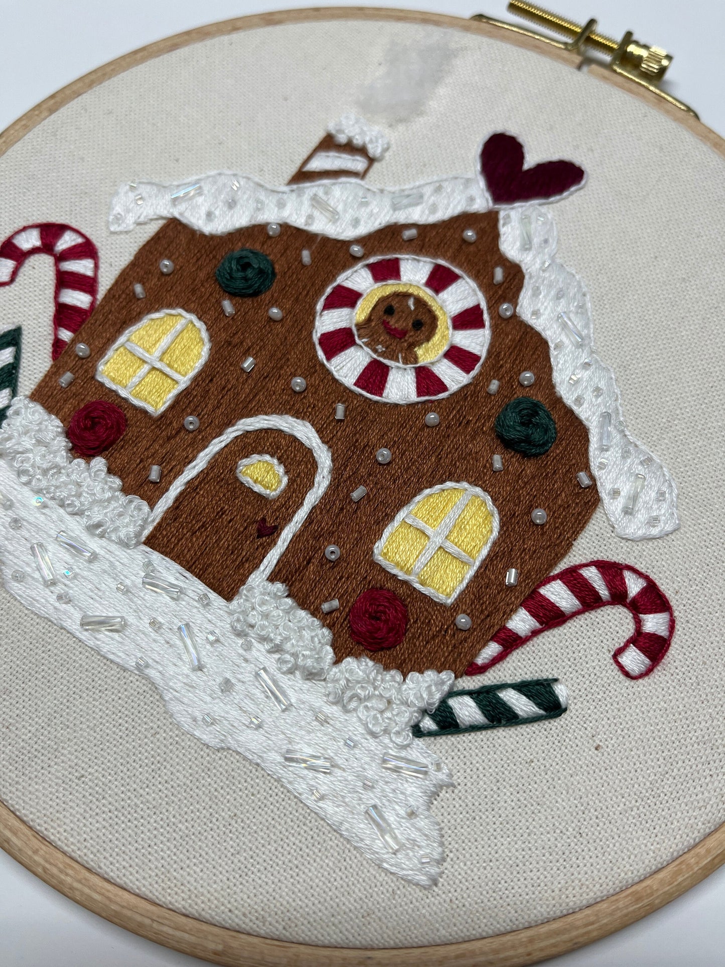 Stickvorlage, Lebkuchenhaus, Weihnachten, Pfefferkuchenhaus, Vorlage zum Sticken, Sticken, Weihnachtsdeko, Anleitung, Stickbild