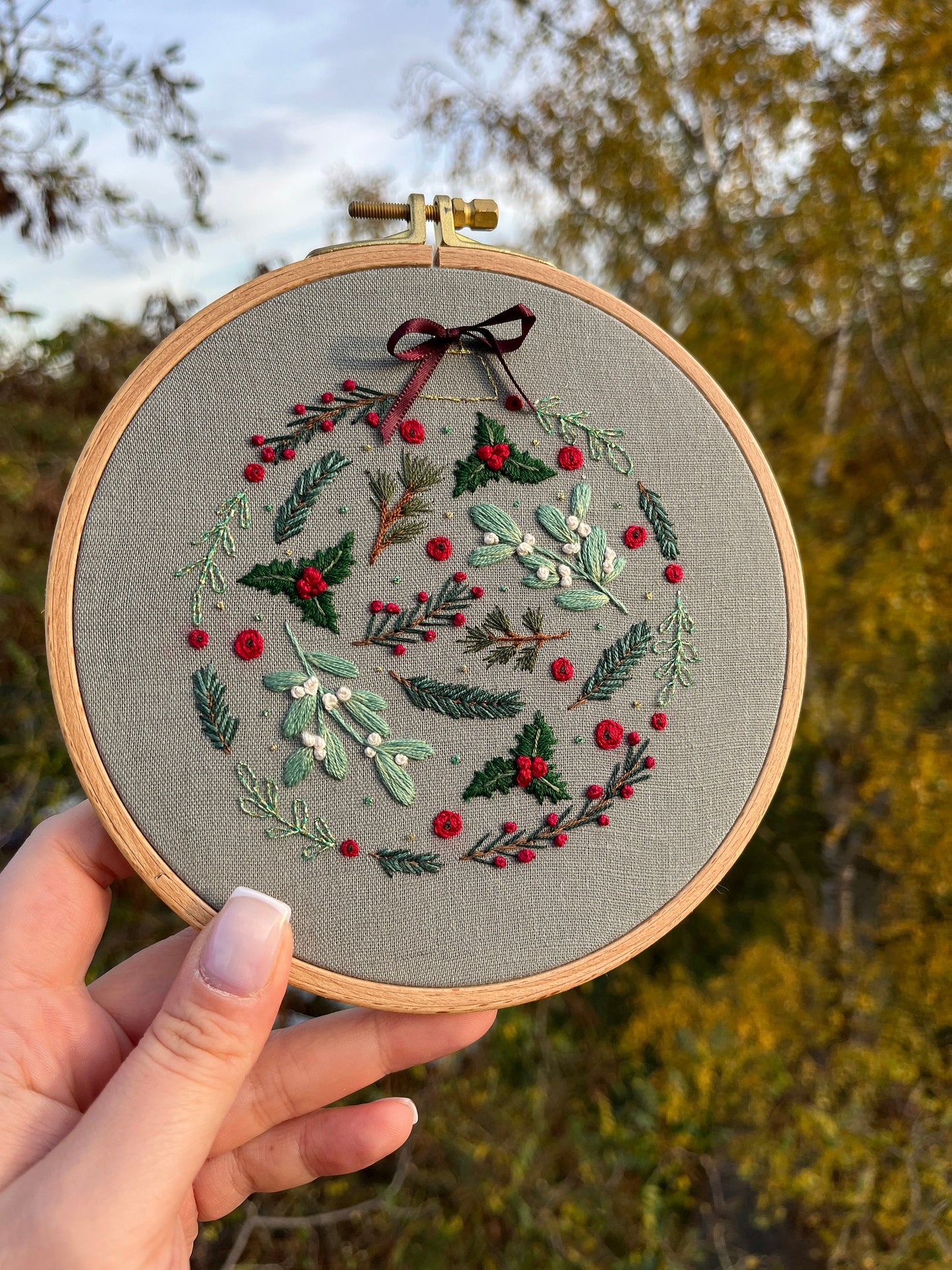 STICKKIT, WEIHNACHTSKUGEL, WEIHNACHTEN, Sticken, Weihnachtsdeko, Weihnachtsgeschenk, Tannenbaumkugel, Stickset, Set zum Sticken