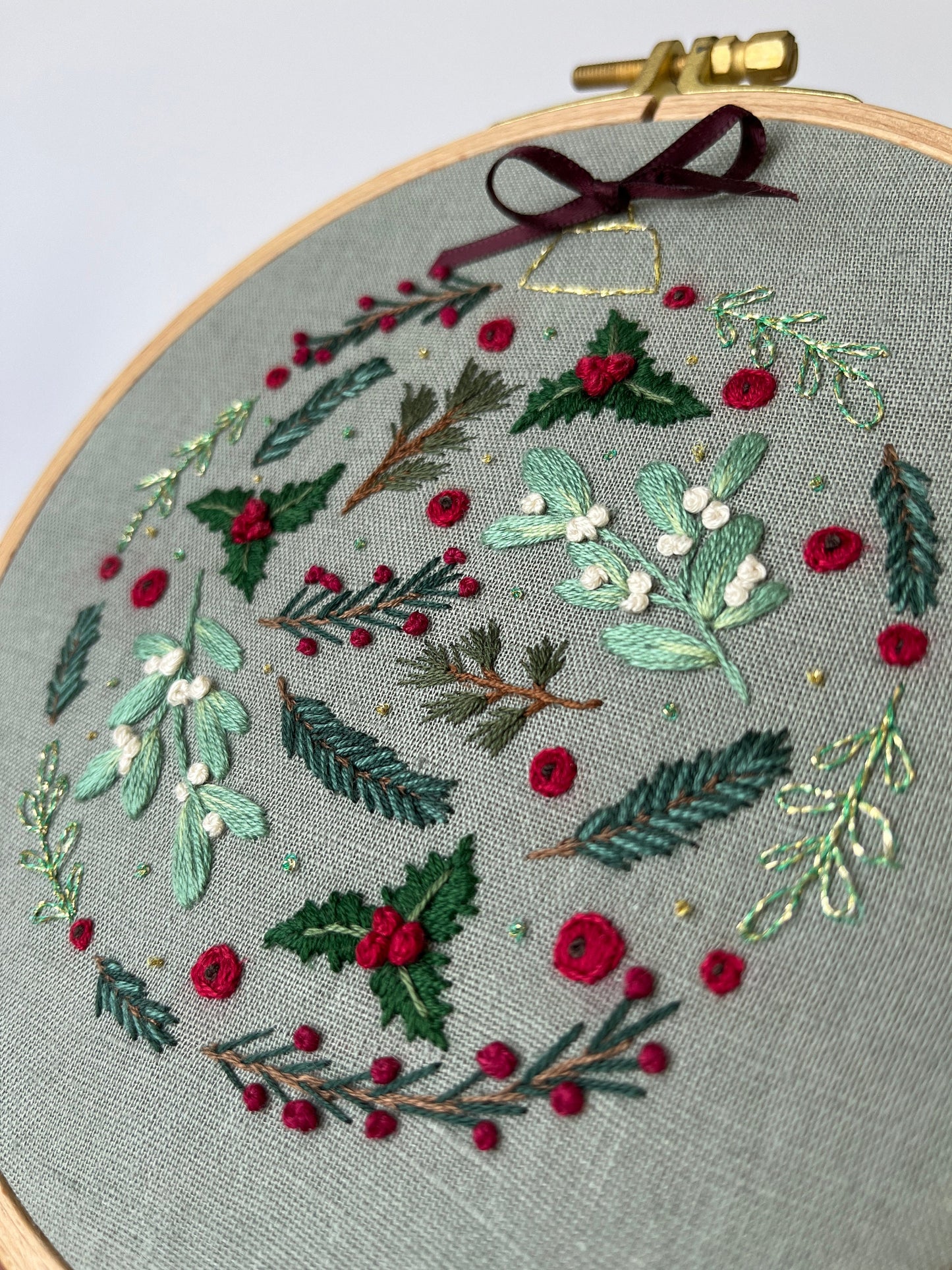 STICKKIT, WEIHNACHTSKUGEL, WEIHNACHTEN, Sticken, Weihnachtsdeko, Weihnachtsgeschenk, Tannenbaumkugel, Stickset, Set zum Sticken