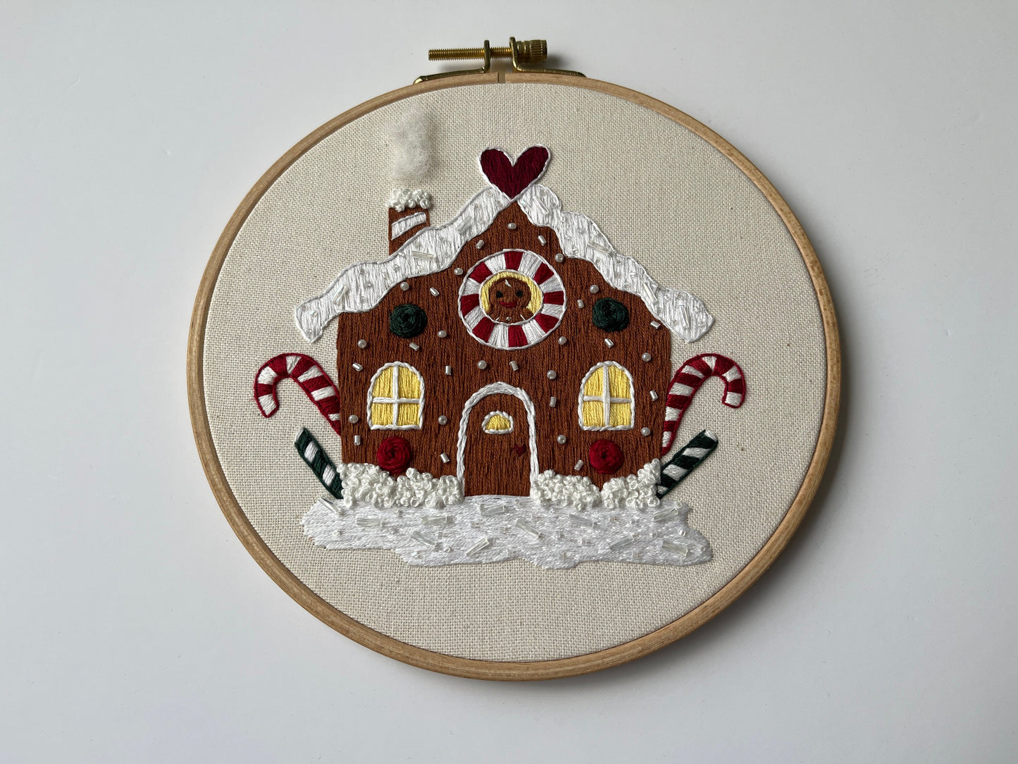 STICKKIT, LEBKUCHENHAUS, WEIHNACHTEN, Sticken, Weihnachtsdeko, Weihnachtsgeschenk, Pfefferkuchenhaus, Stickset, Set zum Sticken