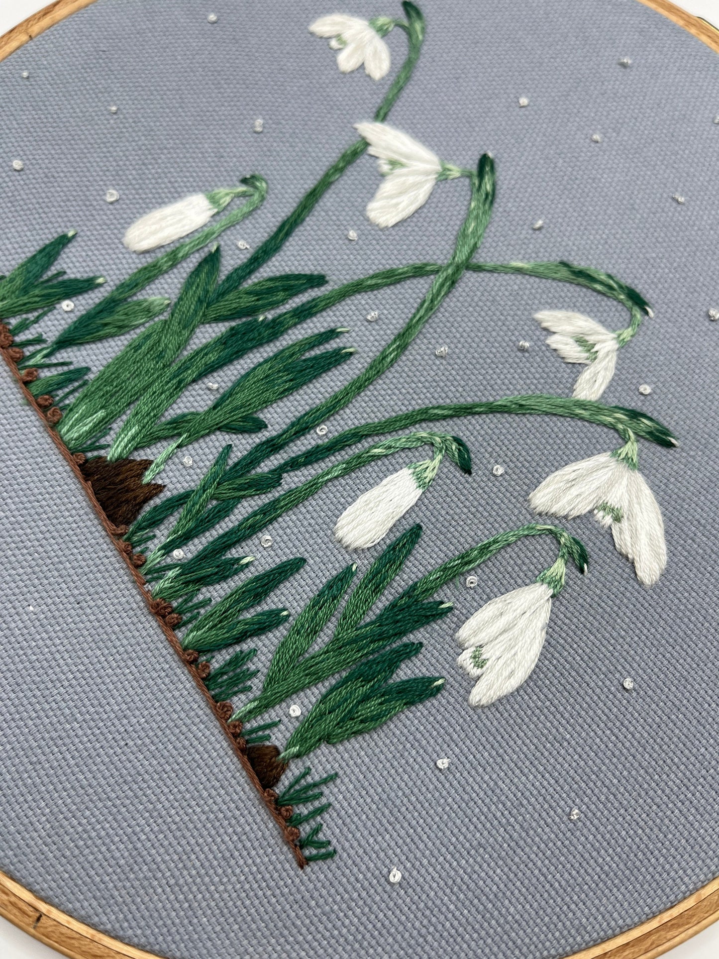 Stickvorlage, Schneeglöckchen, Frühling, Frühlingsdeko, Vorlage zum Sticken, Sticken, Stickvorlage PDF, Stickvorlage Blumen, Anleitung