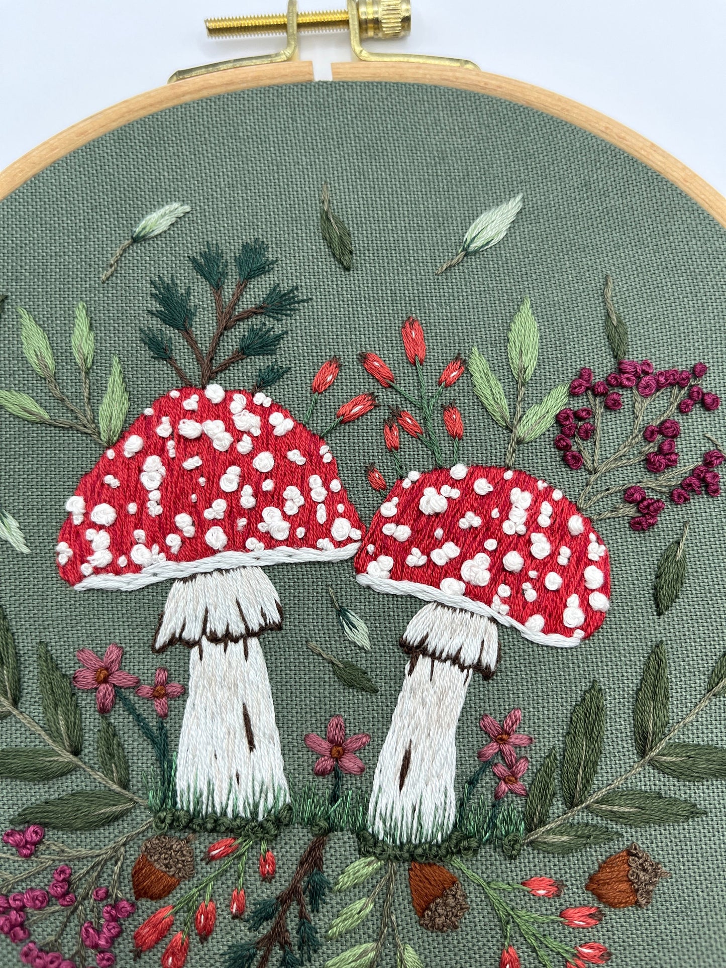 Stickvorlage, Pilze, Waldpilze, Pilz sticken, Vorlage zum Sticken, Anleitung zum Sticken, Sticken, Sticken lernen, Stickerei, PDF Vorlage,