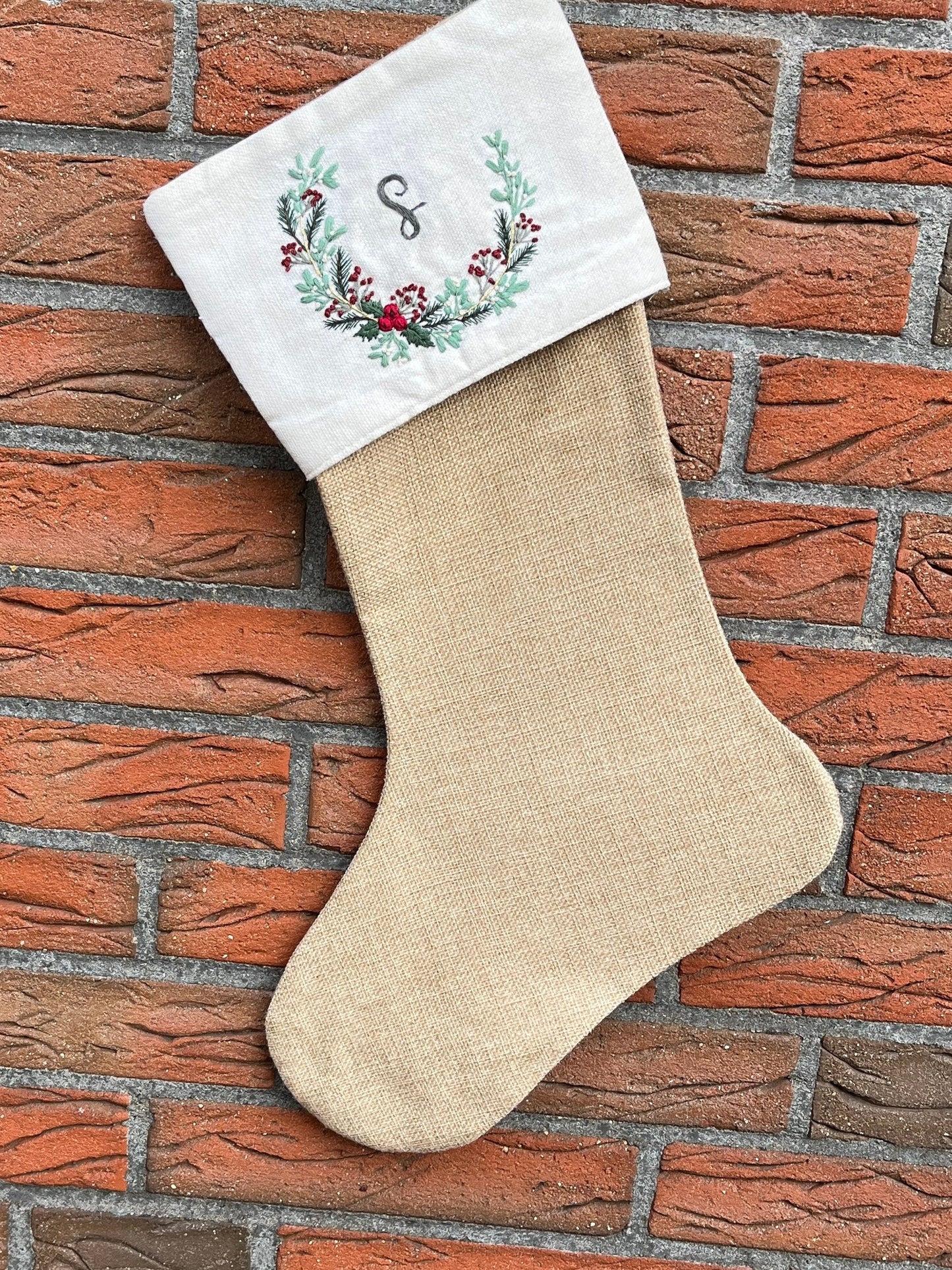Stickvorlage, Weihnachtliche Monogramme, Stickanleitung