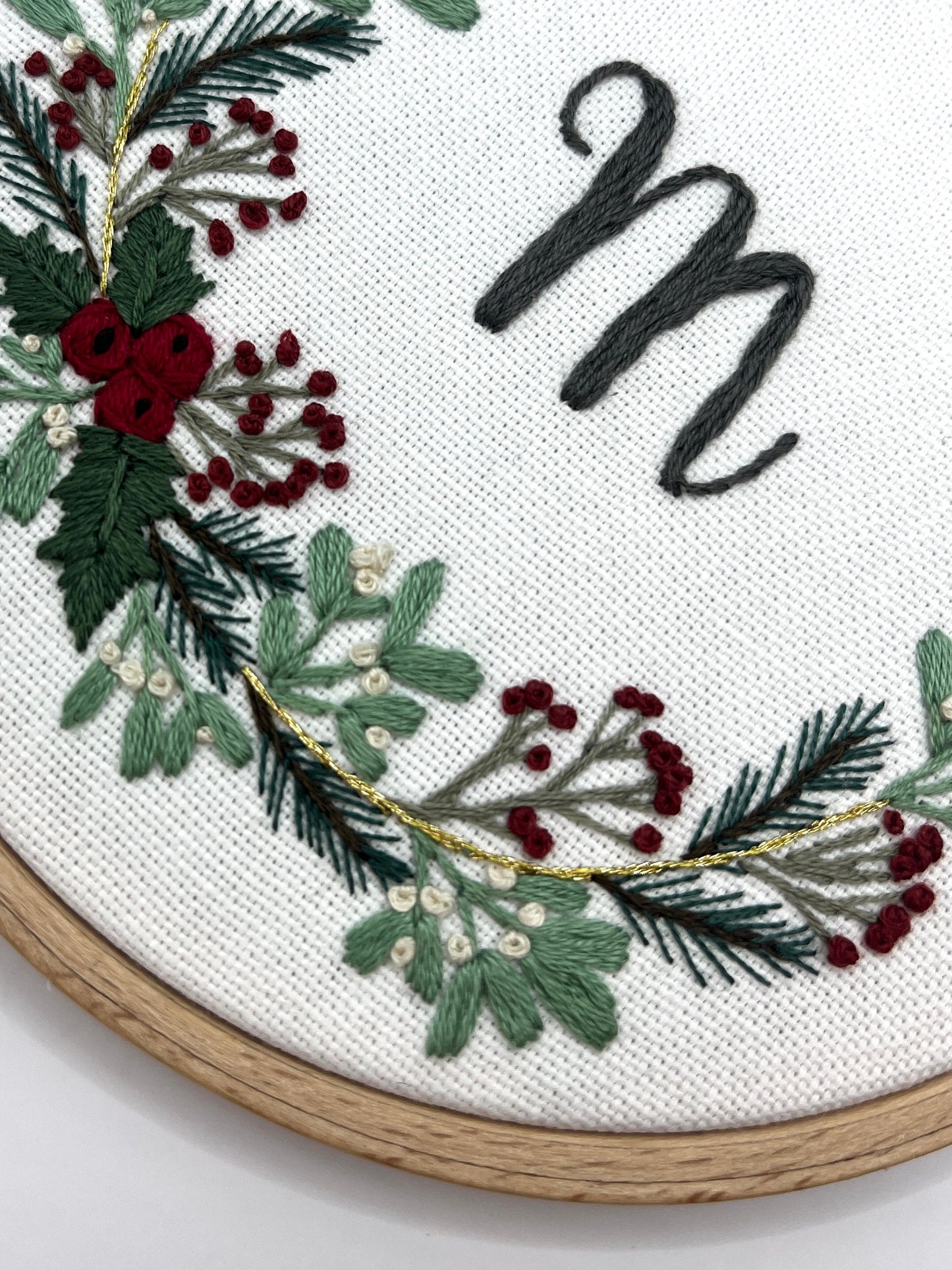Stickvorlage, Weihnachtliche Monogramme, Stickanleitung
