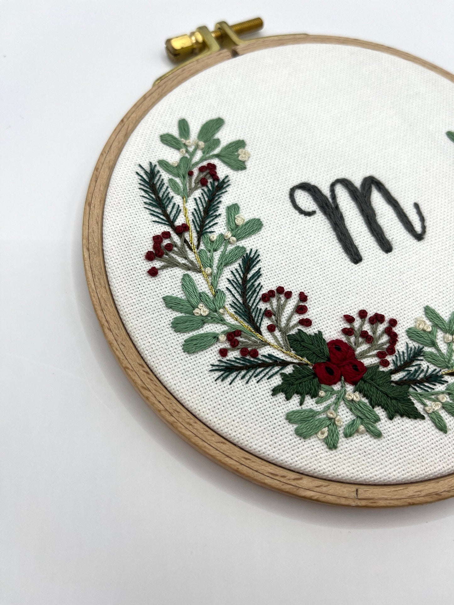 Stickvorlage, Weihnachtliche Monogramme, Stickanleitung