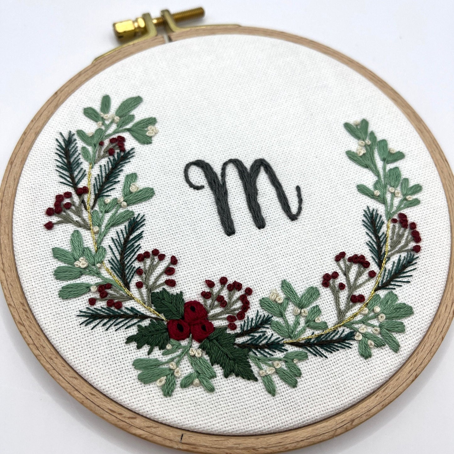 Stickvorlage, Weihnachtliche Monogramme, Stickanleitung