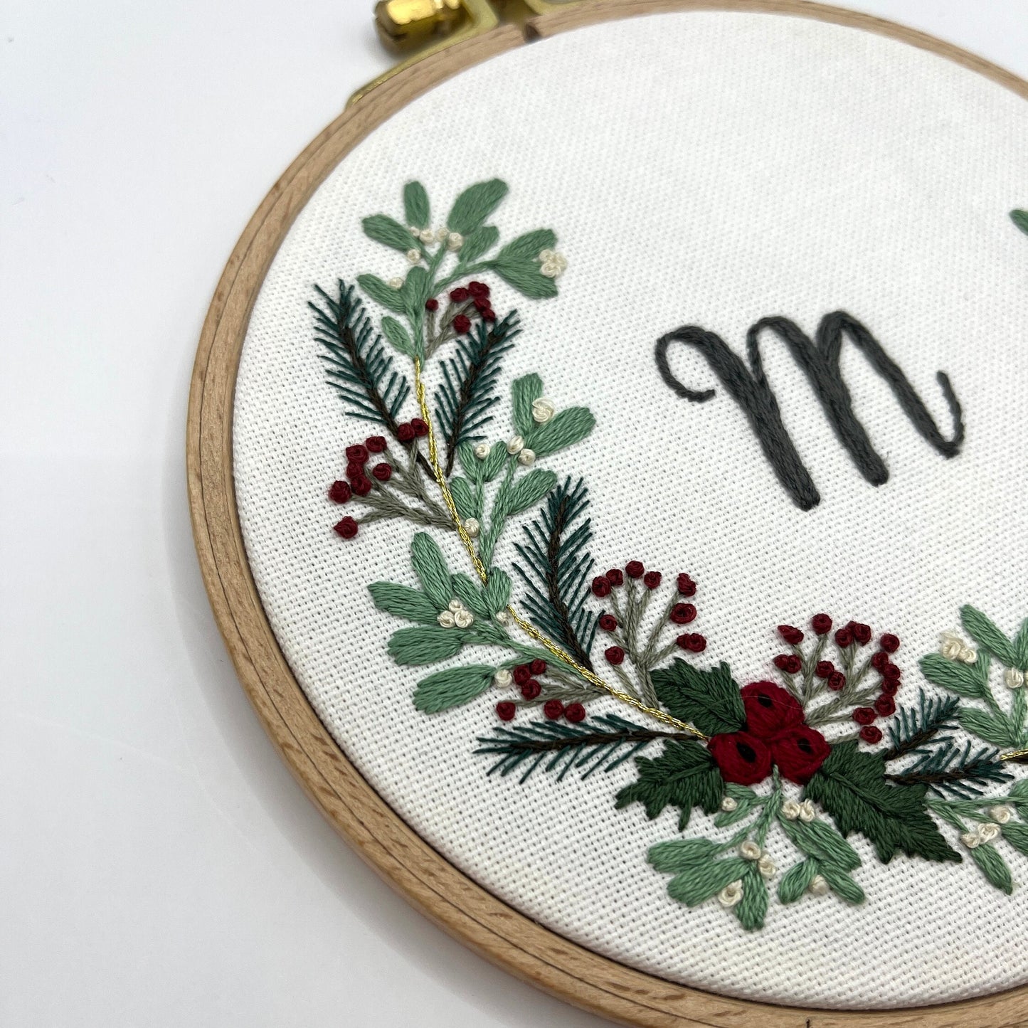 Stickvorlage, Weihnachtliche Monogramme, Stickanleitung