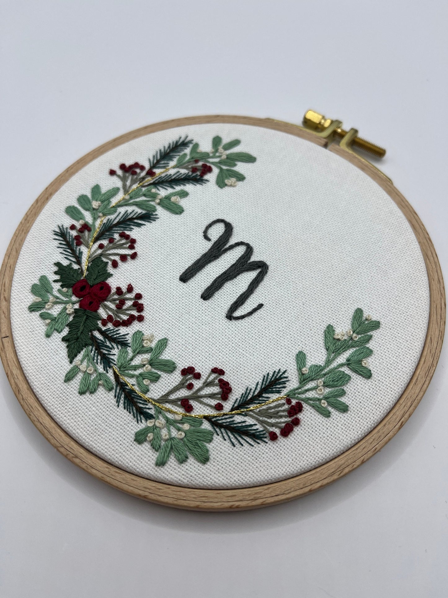 Stickvorlage, Weihnachtliche Monogramme, Stickanleitung