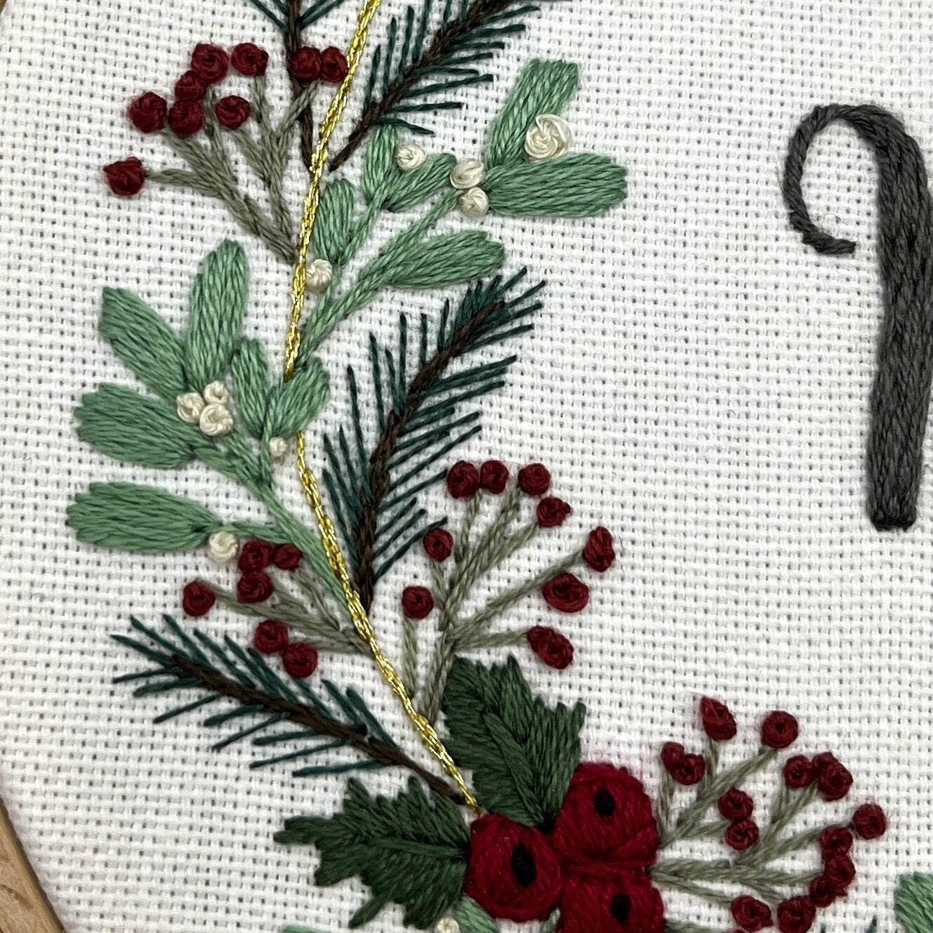 Stickvorlage, Weihnachtliche Monogramme, Stickanleitung
