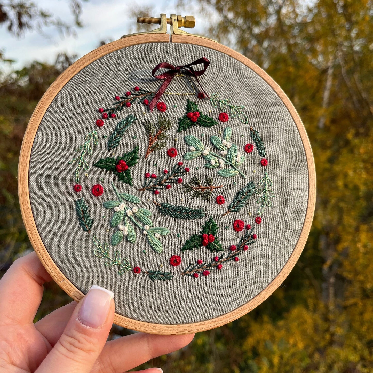 Stickvorlage, Tannebaumkugel, Weihnachten, Weihnachtskugel, Vorlage zum Sticken, Sticken, Weihnachtsdeko, Anleitung