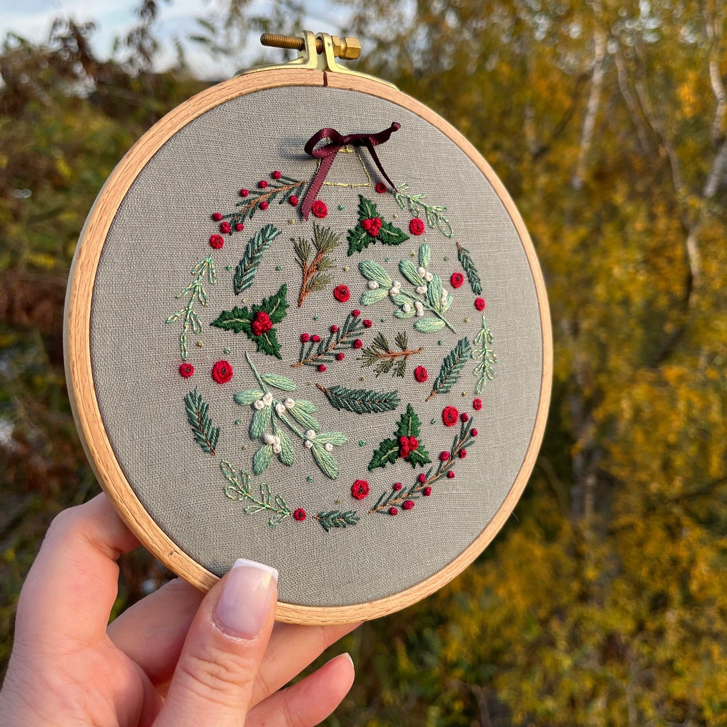 Stickvorlage, Tannebaumkugel, Weihnachten, Weihnachtskugel, Vorlage zum Sticken, Sticken, Weihnachtsdeko, Anleitung