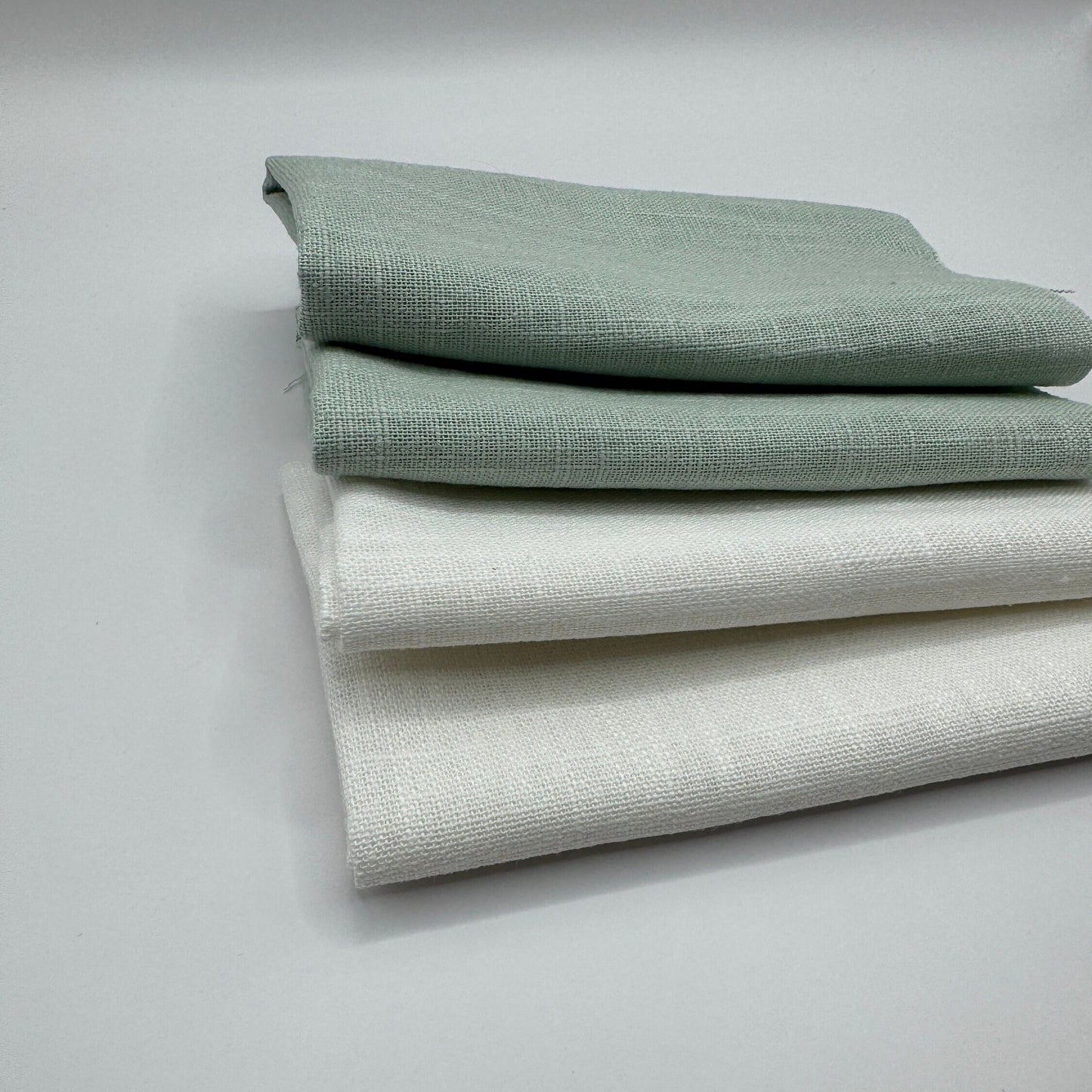 Stoff Paket zum Sticken, Stoff, Stoff Modern Embroidery, Stoffpaket, Leinenstoff zum Sticken "Weiß/Salbei"