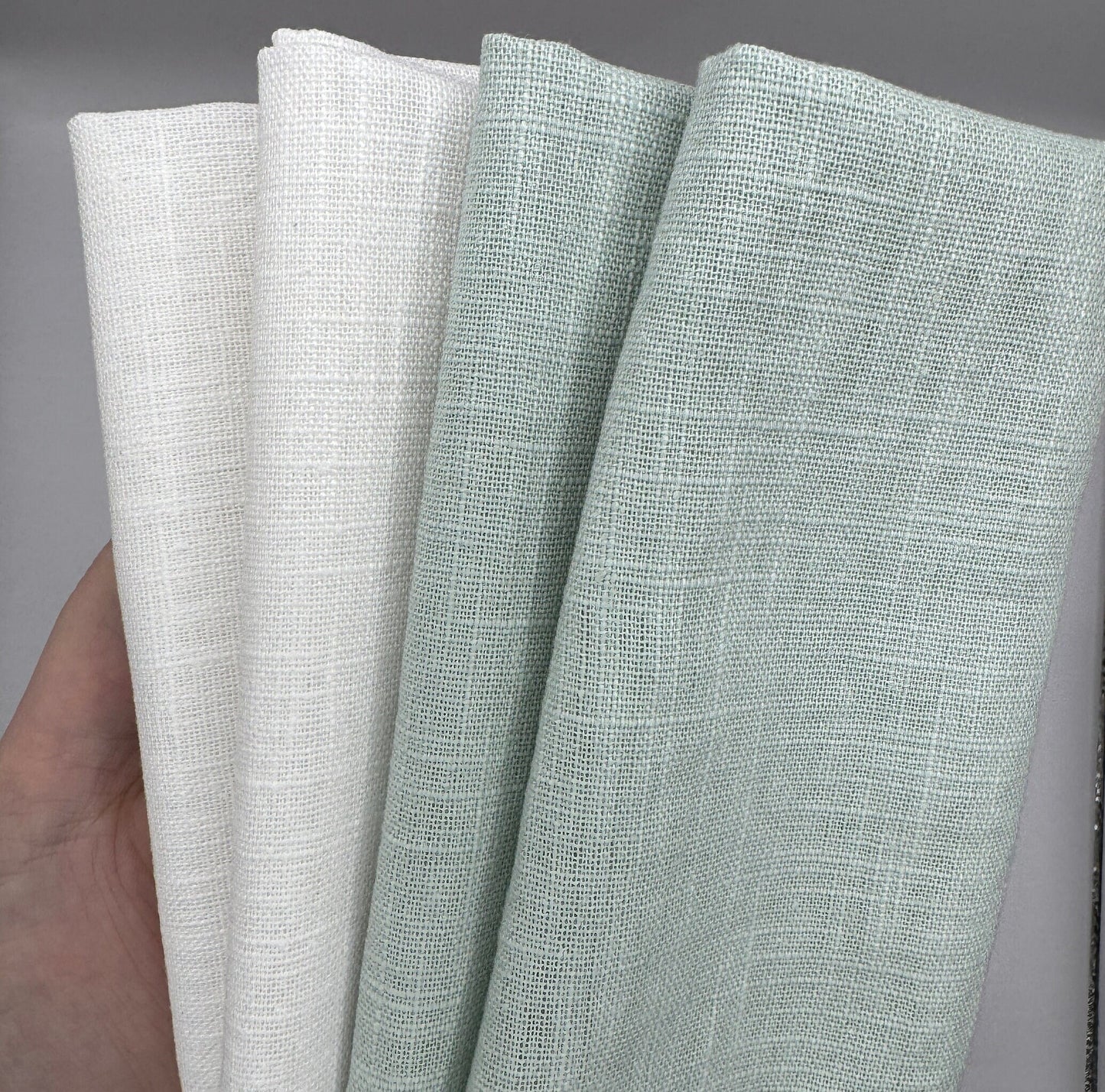 Stoff Paket zum Sticken, Stoff, Stoff Modern Embroidery, Stoffpaket, Leinenstoff zum Sticken "Weiß/Salbei"