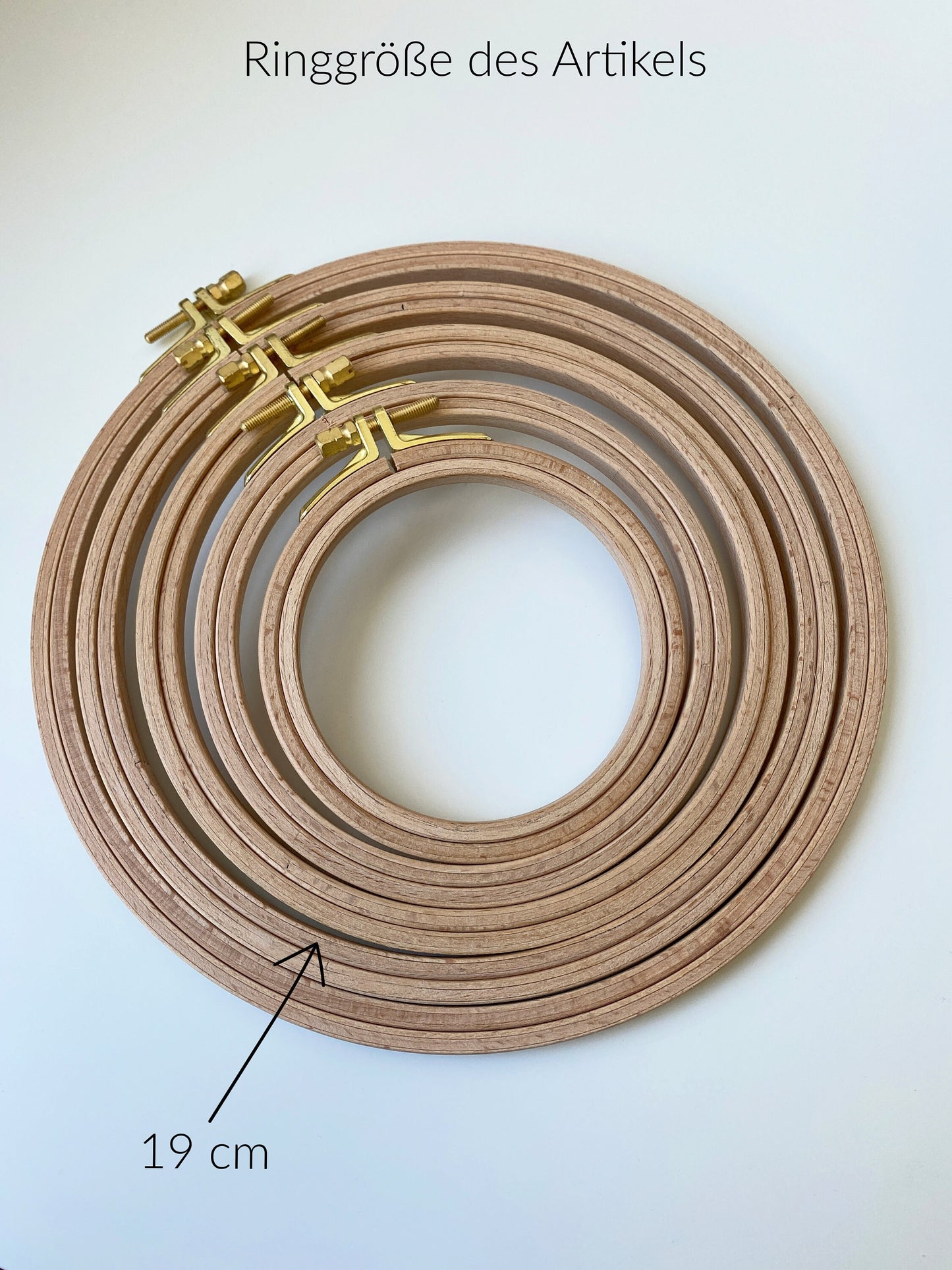 Stickring 19 cm, Stickrahmen, Stickrahmen mit Schraube