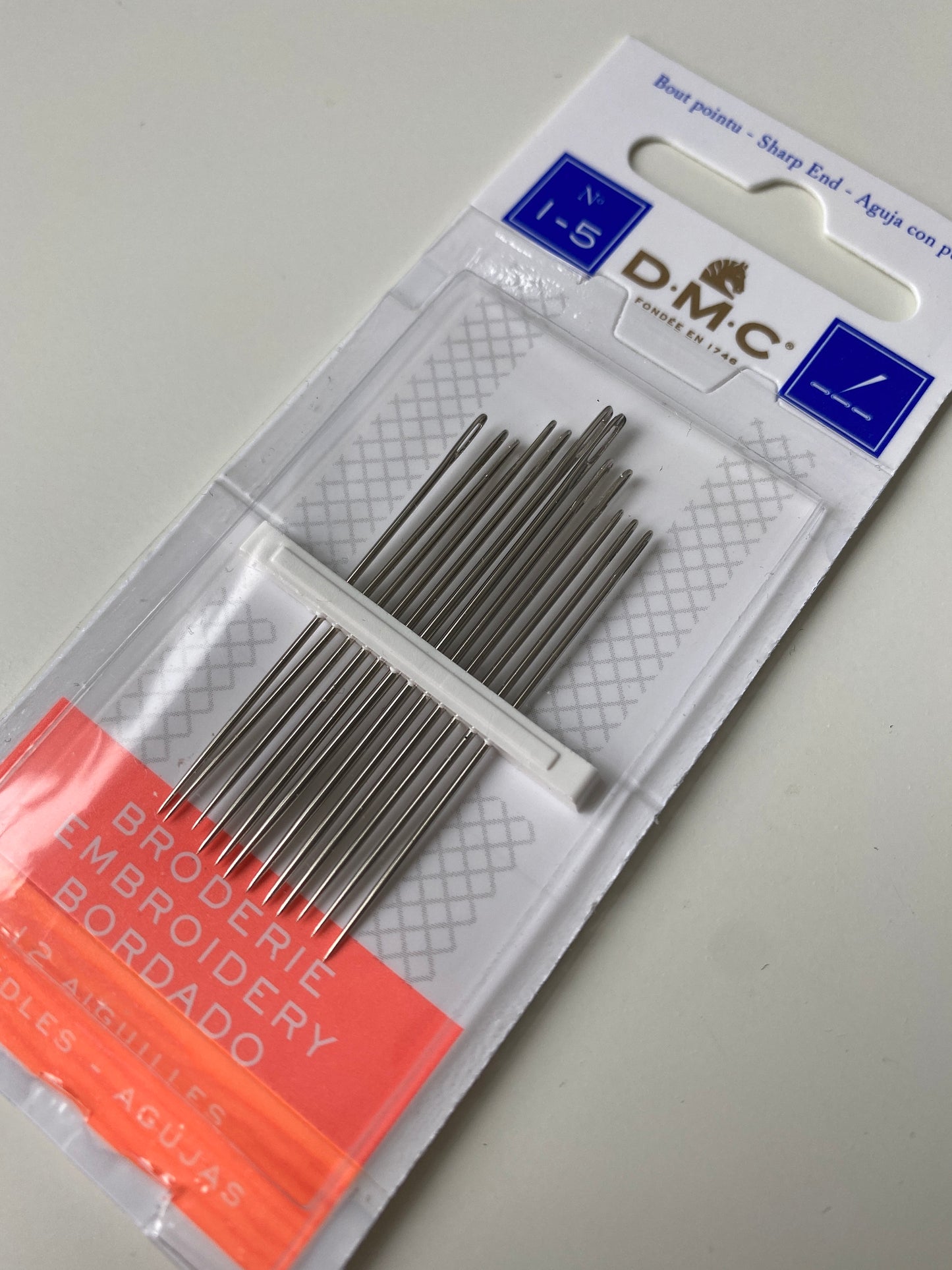 Sticknadeln, Nadeln zum Sticken, DMC Sticknadeln, Nadeln Größe 1-5, Spitze Nadeln, Sticken