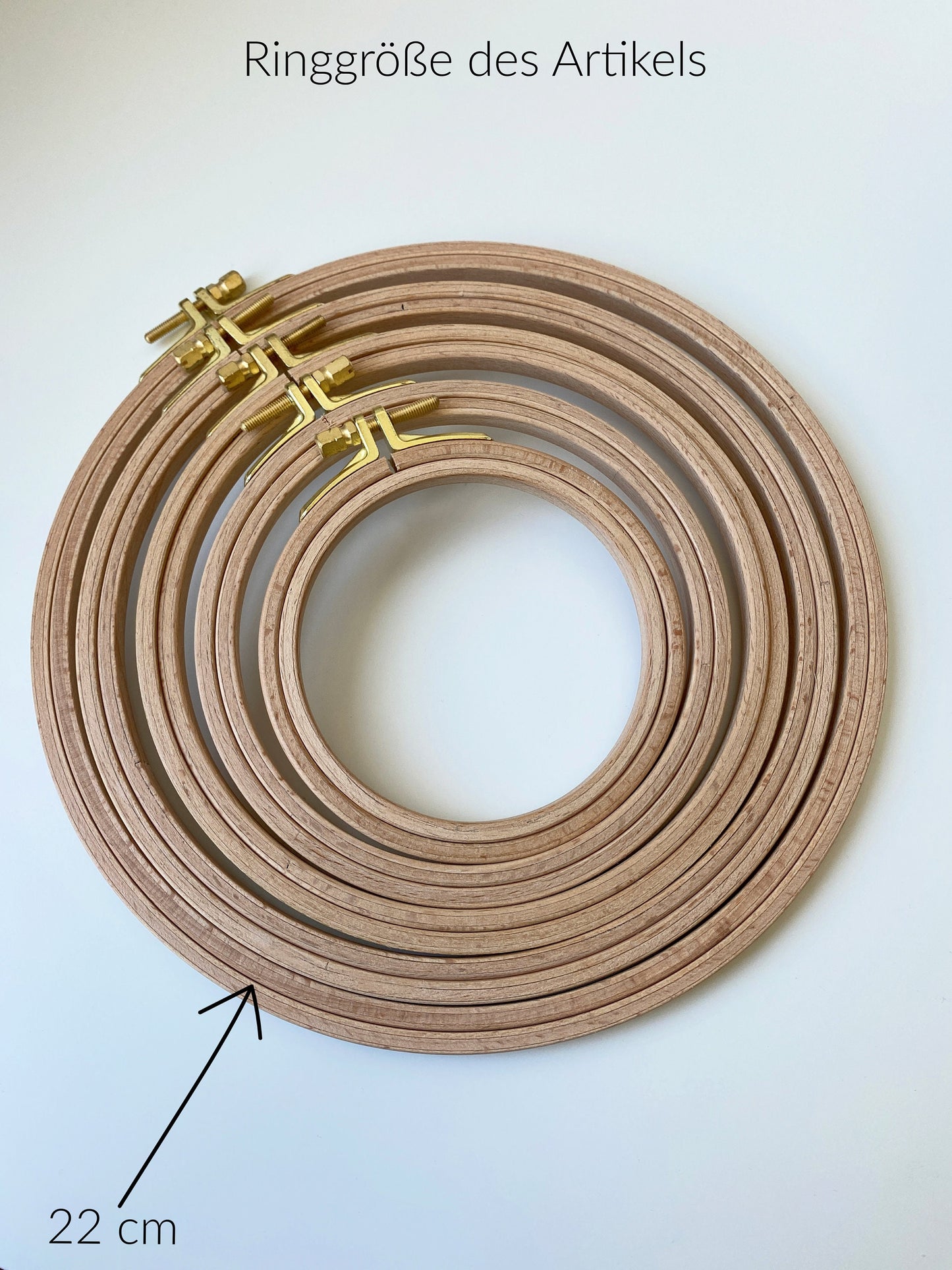 Stickring 22 cm , Stickrahmen, Stickrahmen mit Schraube, Sticken, Stickrahmen 22 cm Durchmesser