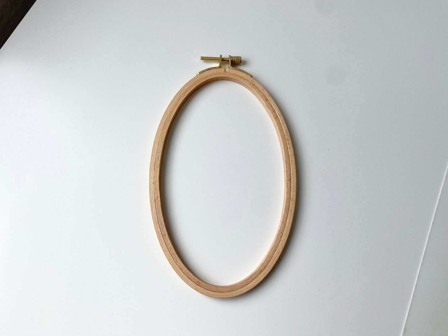 Stickring Oval, Stickrahmen Oval, Stickring 13 cm x 21 cm, Verschluss OBEN