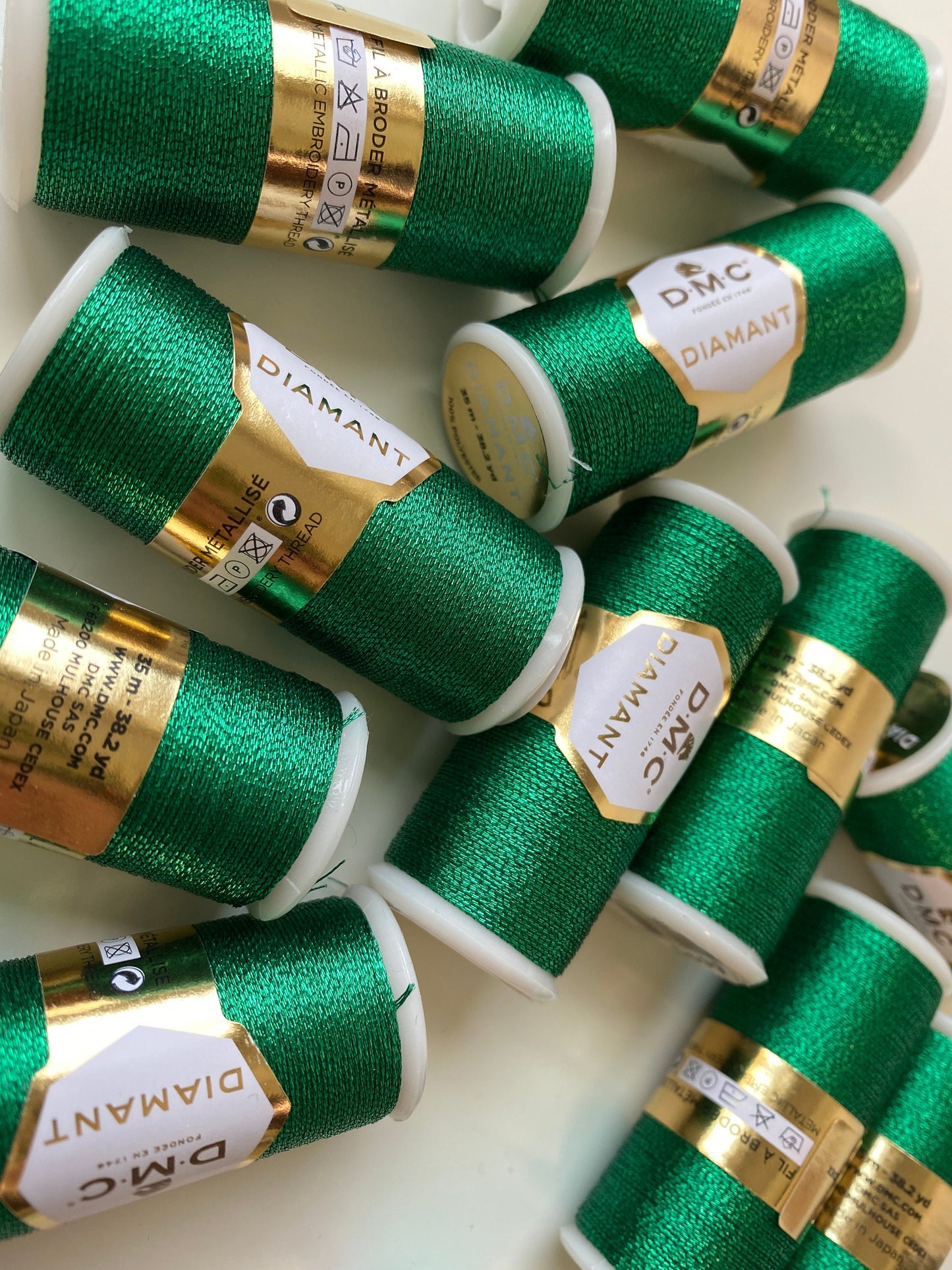 Metall Stickgarn DMC, Diamant Garn "Grün"