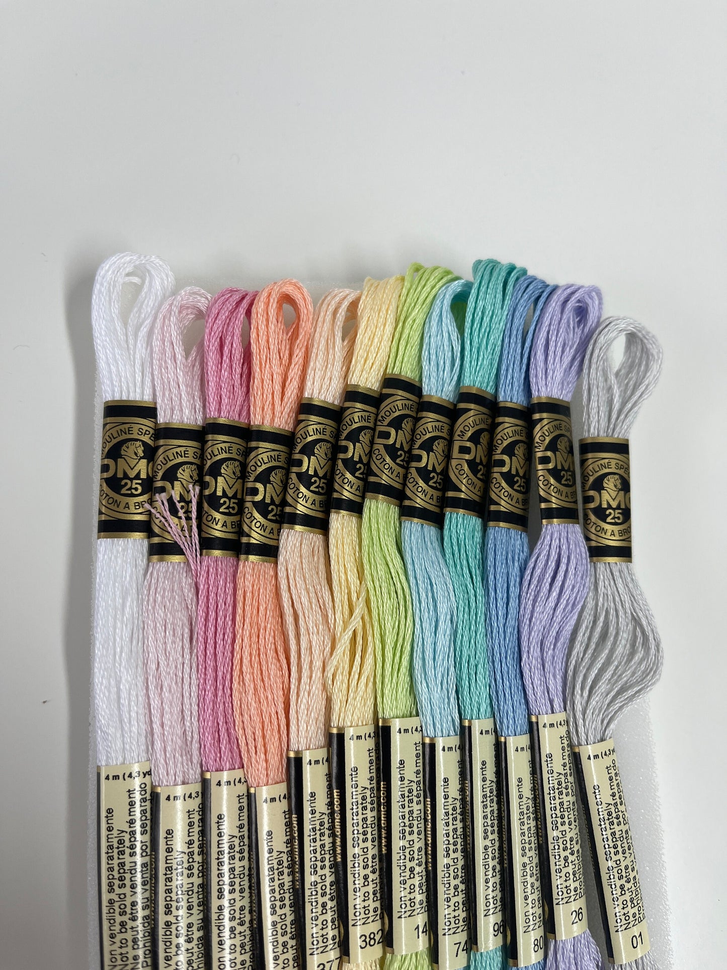 Stickgarn, Sticktwist, Stickgarnset, Garnset, "Pastell"