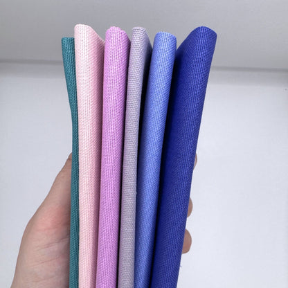 Stoff zum Sticken, Stoffpaket "Türkis/Rosa/Flieder"