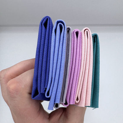 Stoff zum Sticken, Stoffpaket "Türkis/Rosa/Flieder"
